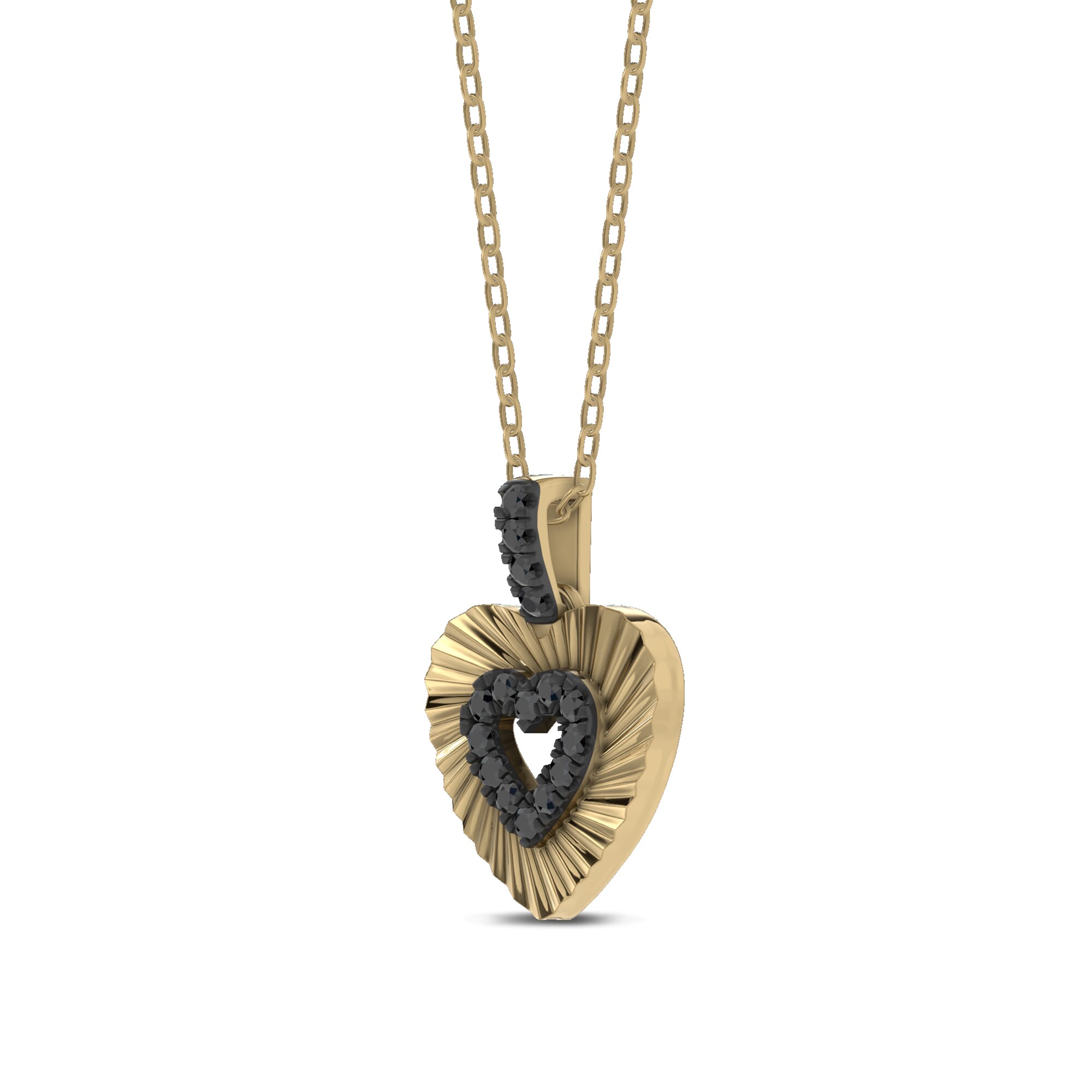Midnight Noir Radiant Heart Necklace By Christian Siriano