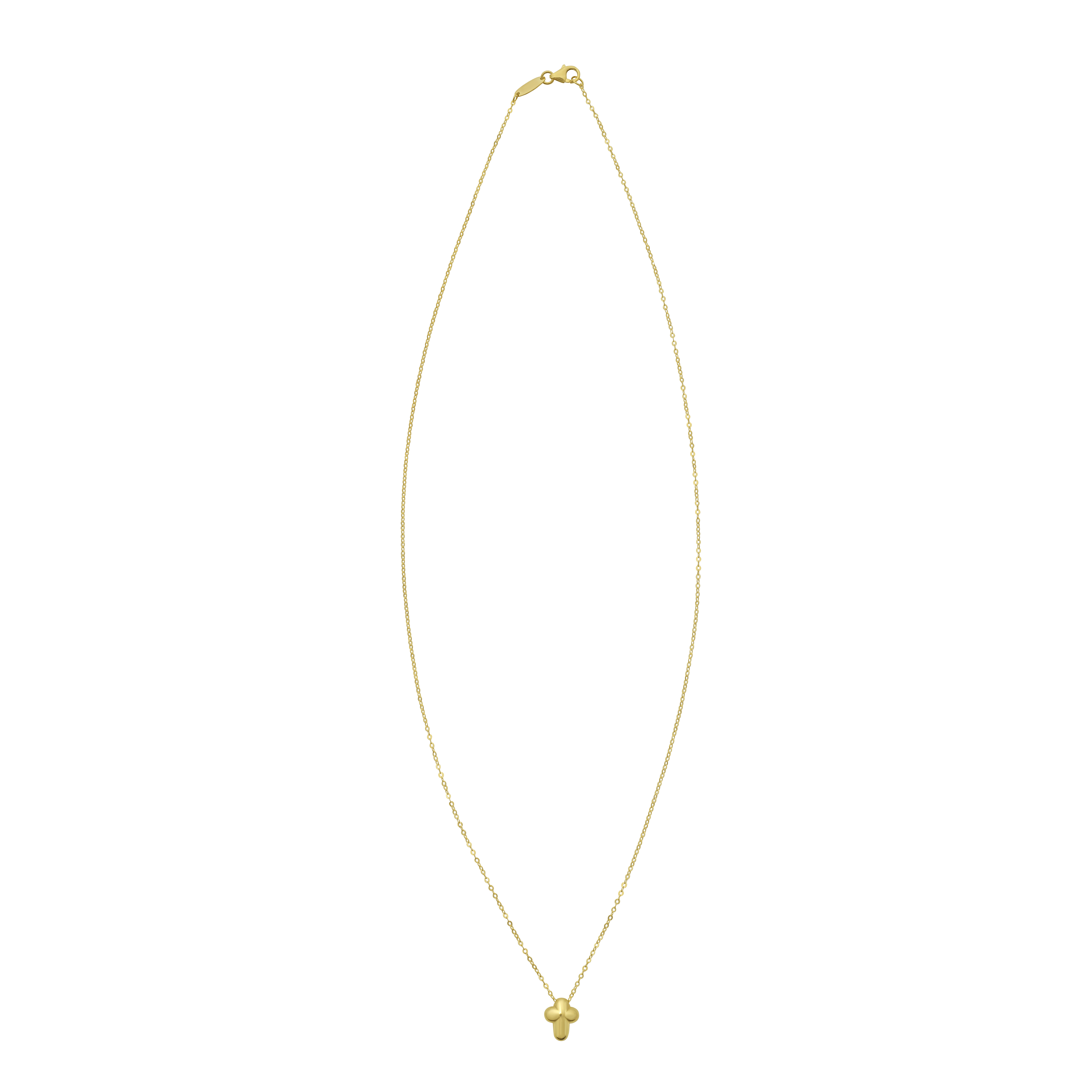 Mini Puff Cross Necklace