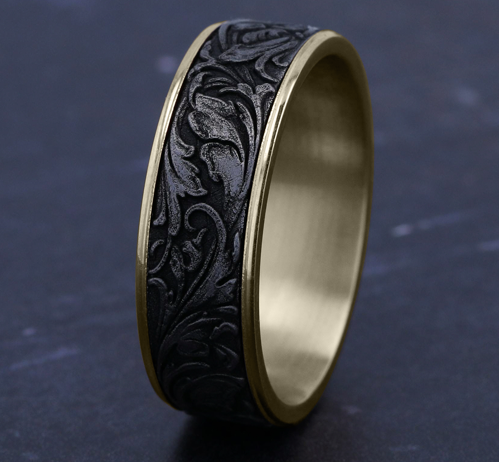 Baroque Mixed Metal Comfort Band (7.5mm)