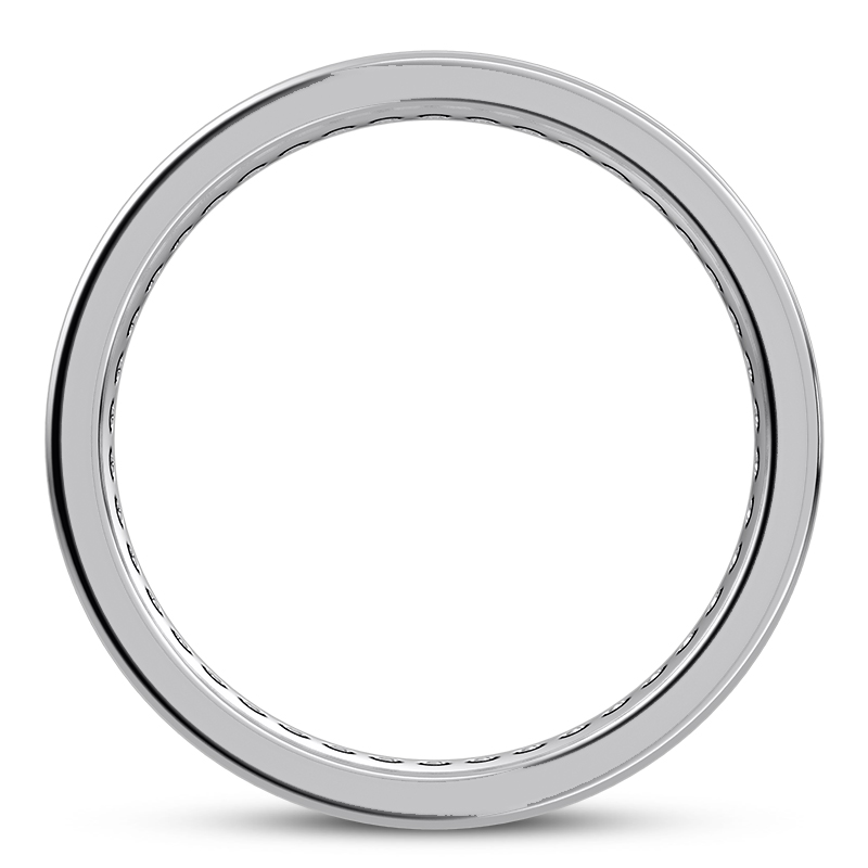 Black-White Double Row Eternity Band (7mm)