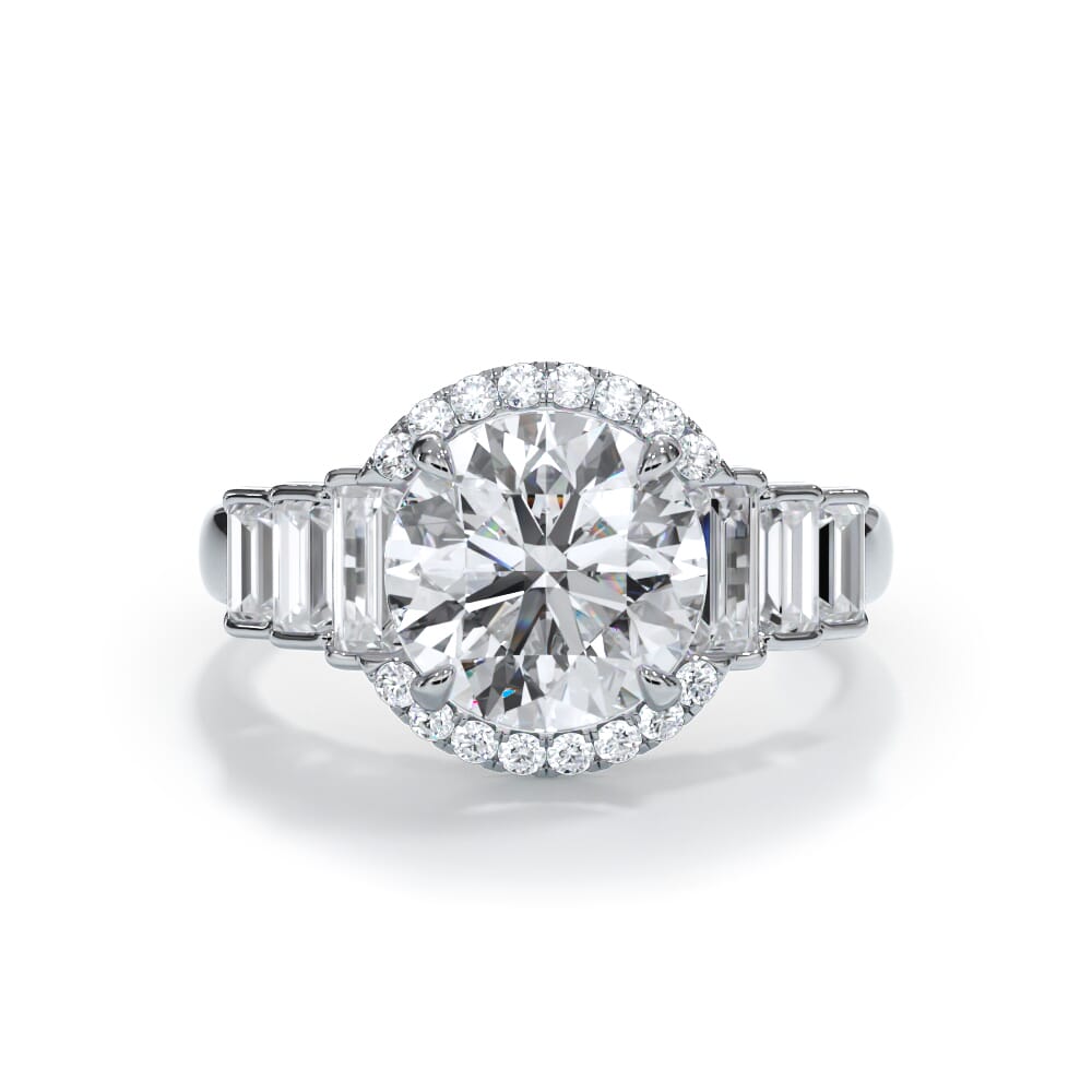 Brillara Graduated Baguette Engagement Ring