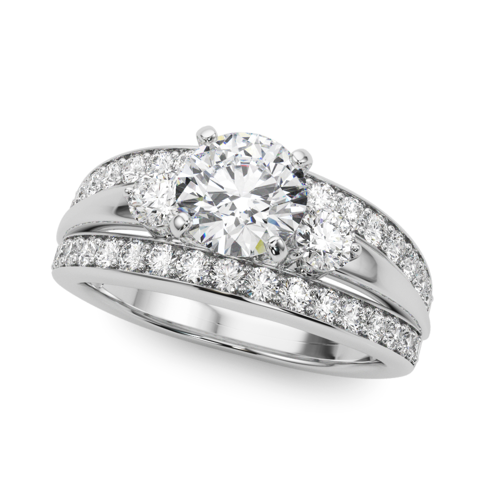 Zelma 2 Row Diamond Engagement Ring
