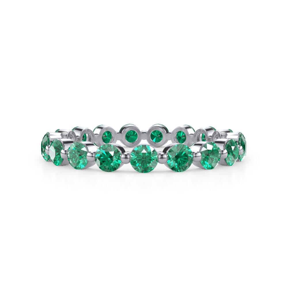 EmeraId Shared Prong Eternity Ring