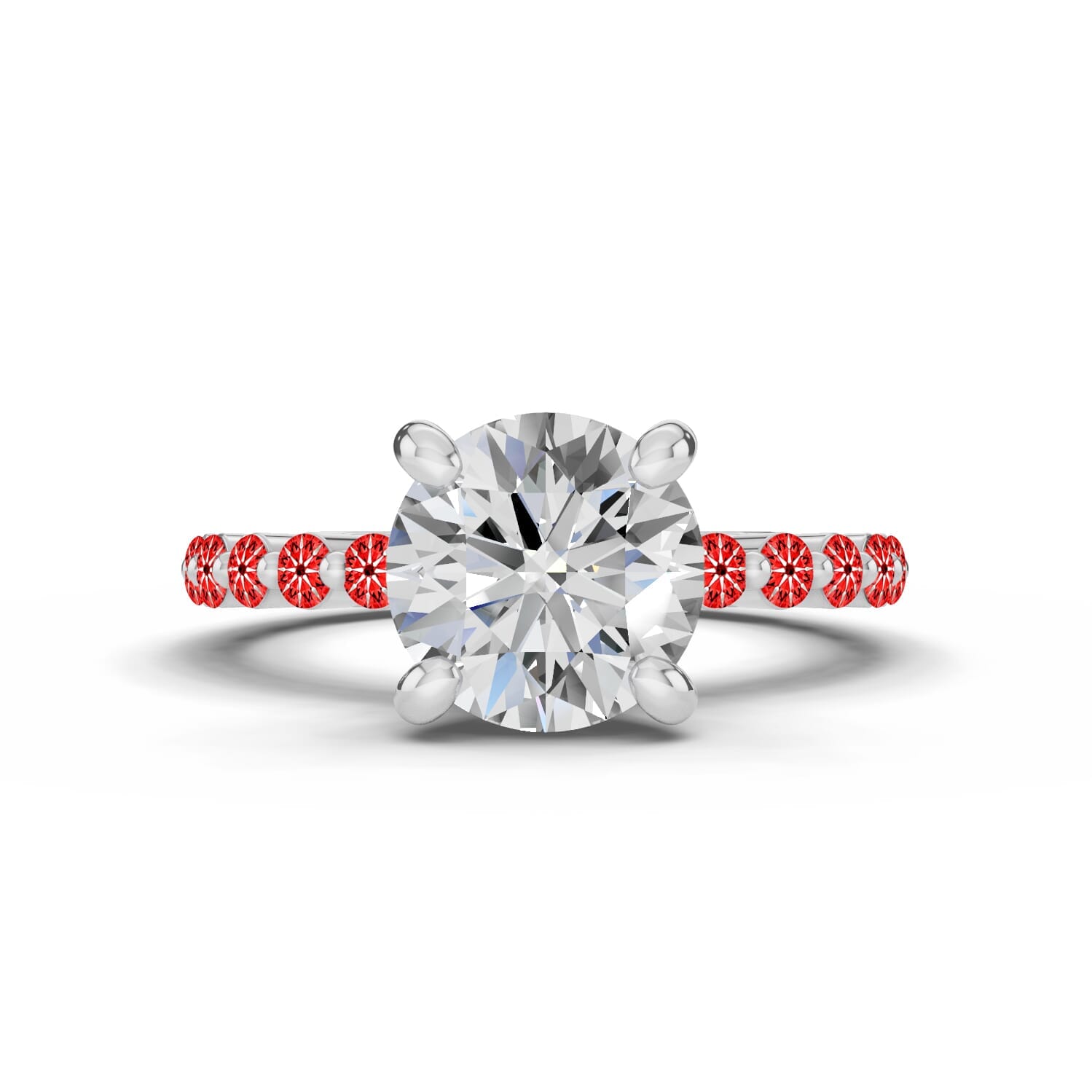 Signature Hearts and Arrows Hidden Halo Shared Prong Engagement Ring (.60ct. tw.)