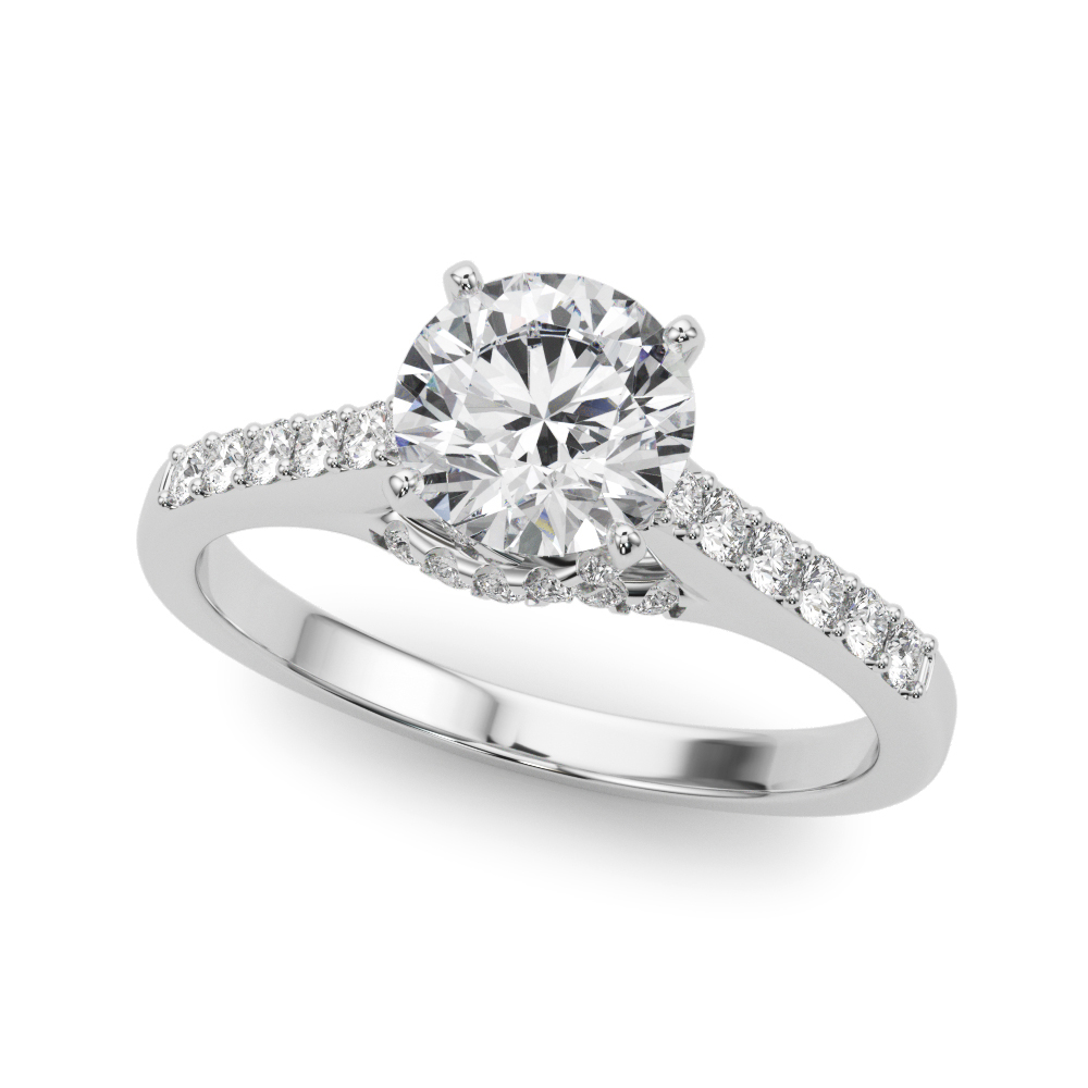 Navi Pave Diamond Engagement Ring