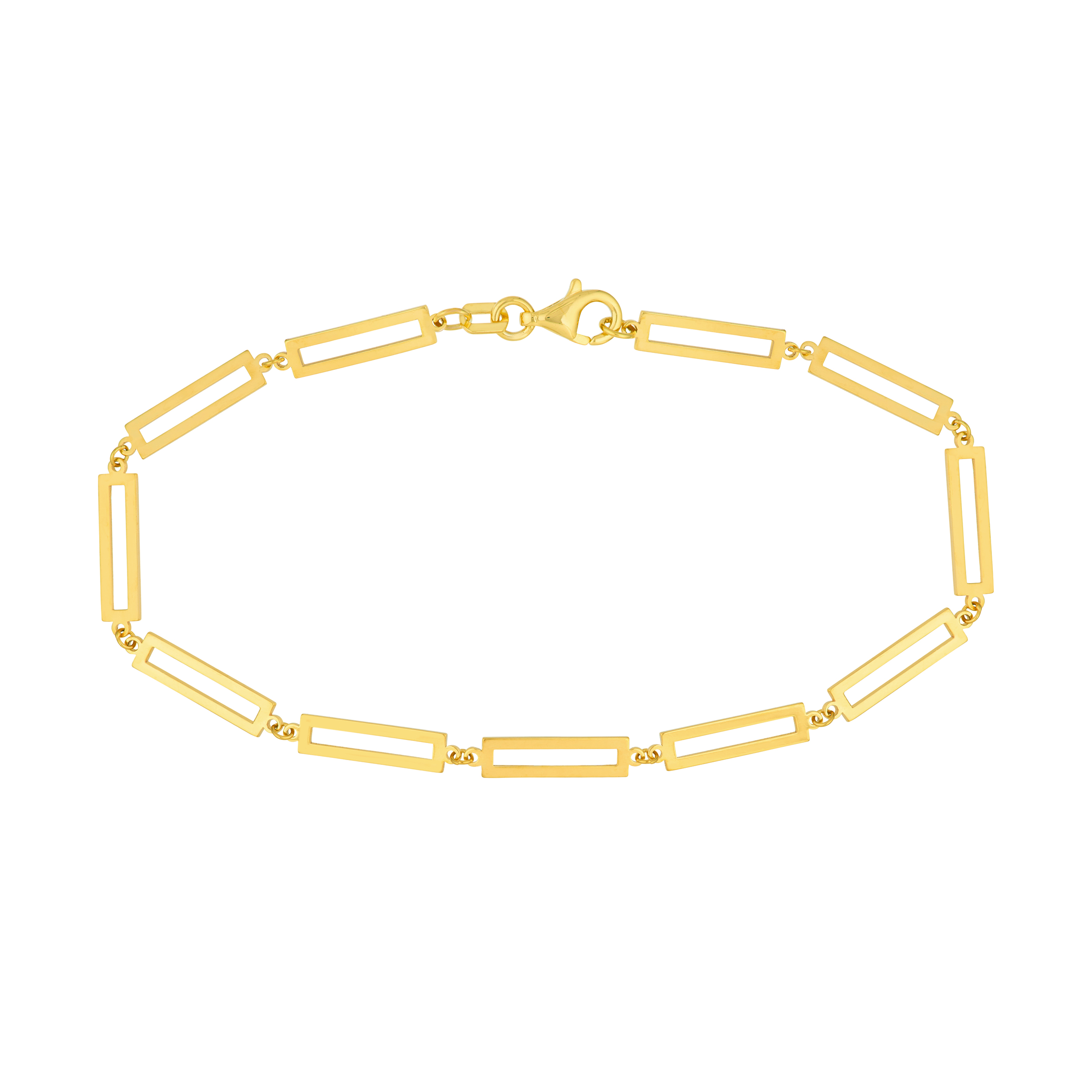 Open Rectangle Link Bracelet