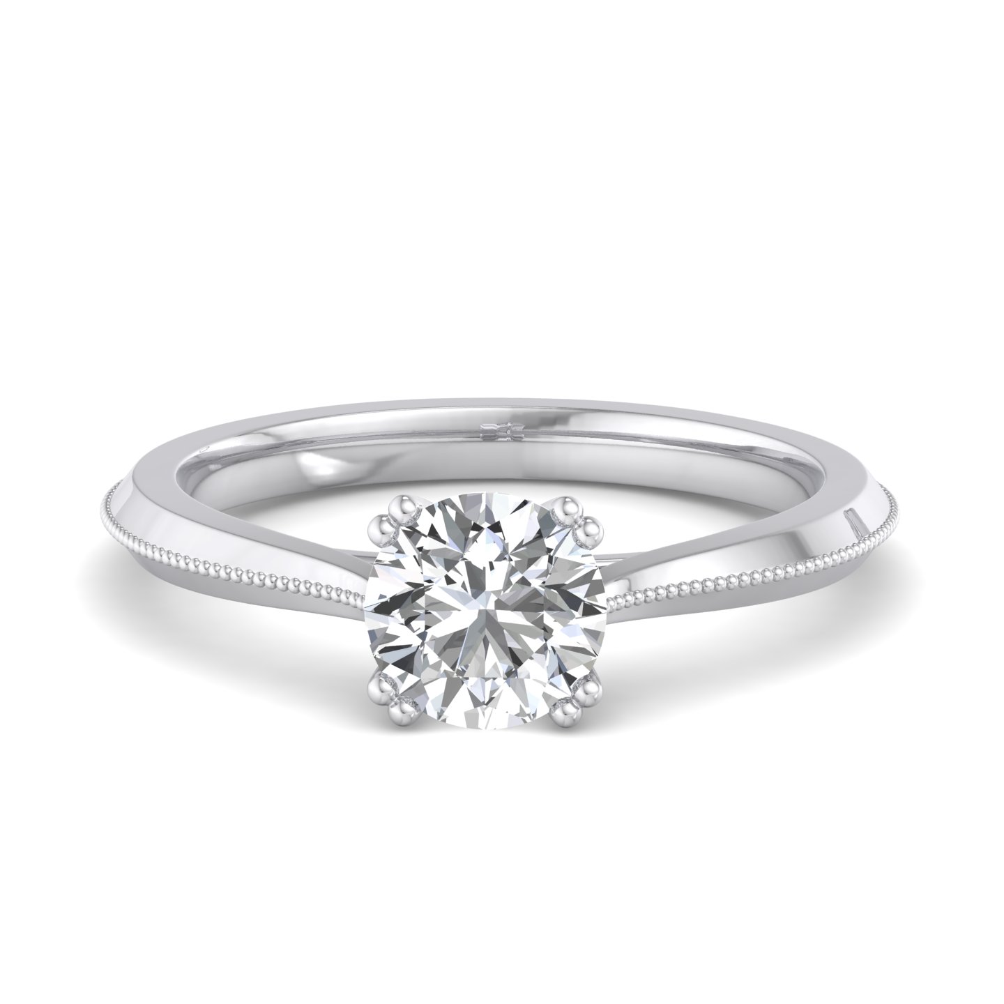 Ava 4 Prong Knife Edge Engagement Ring