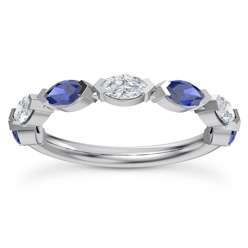 Astro Diamond And Sapphire Band