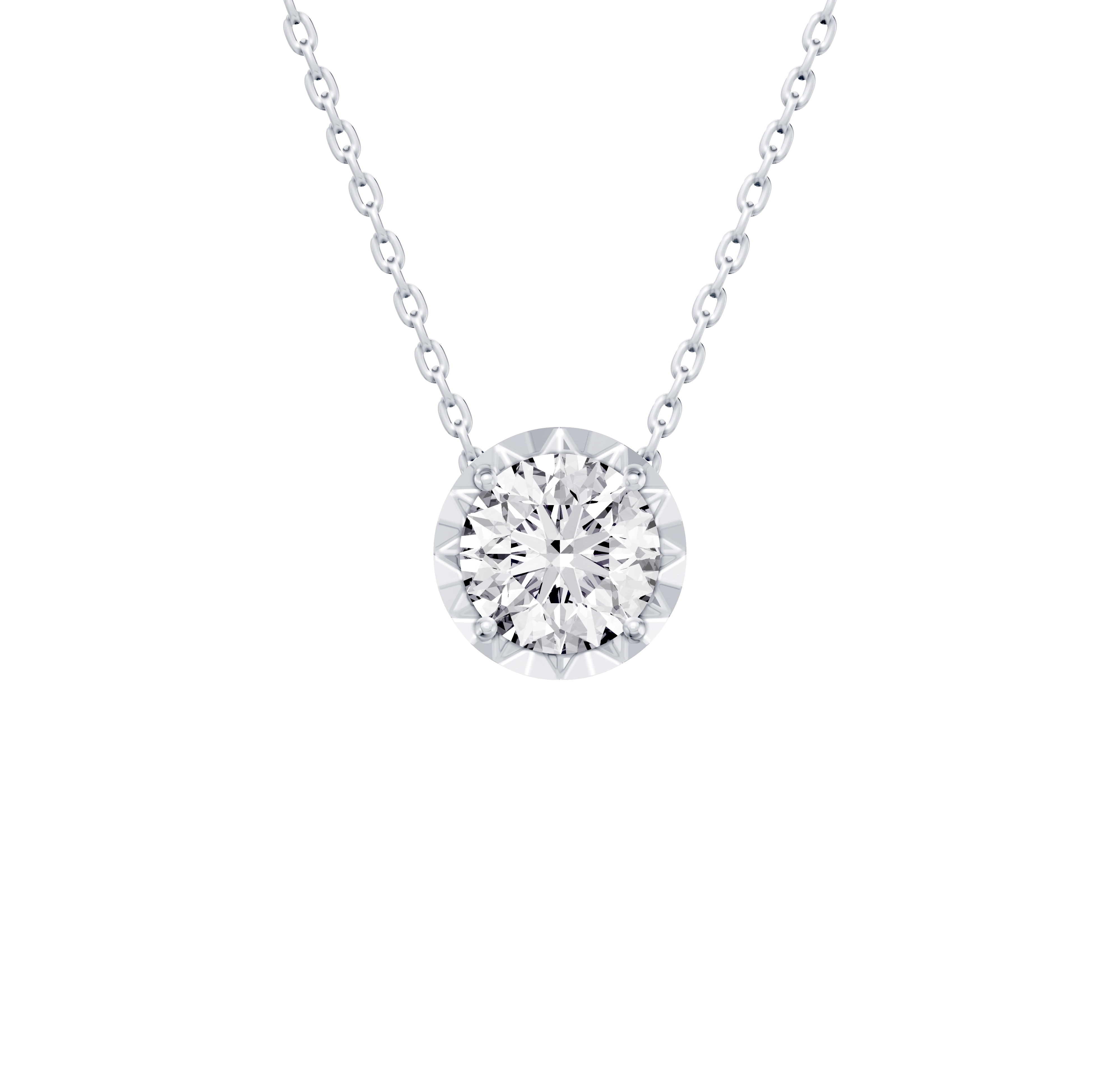 Amplify Faceted Bezel Lab Diamond Necklace