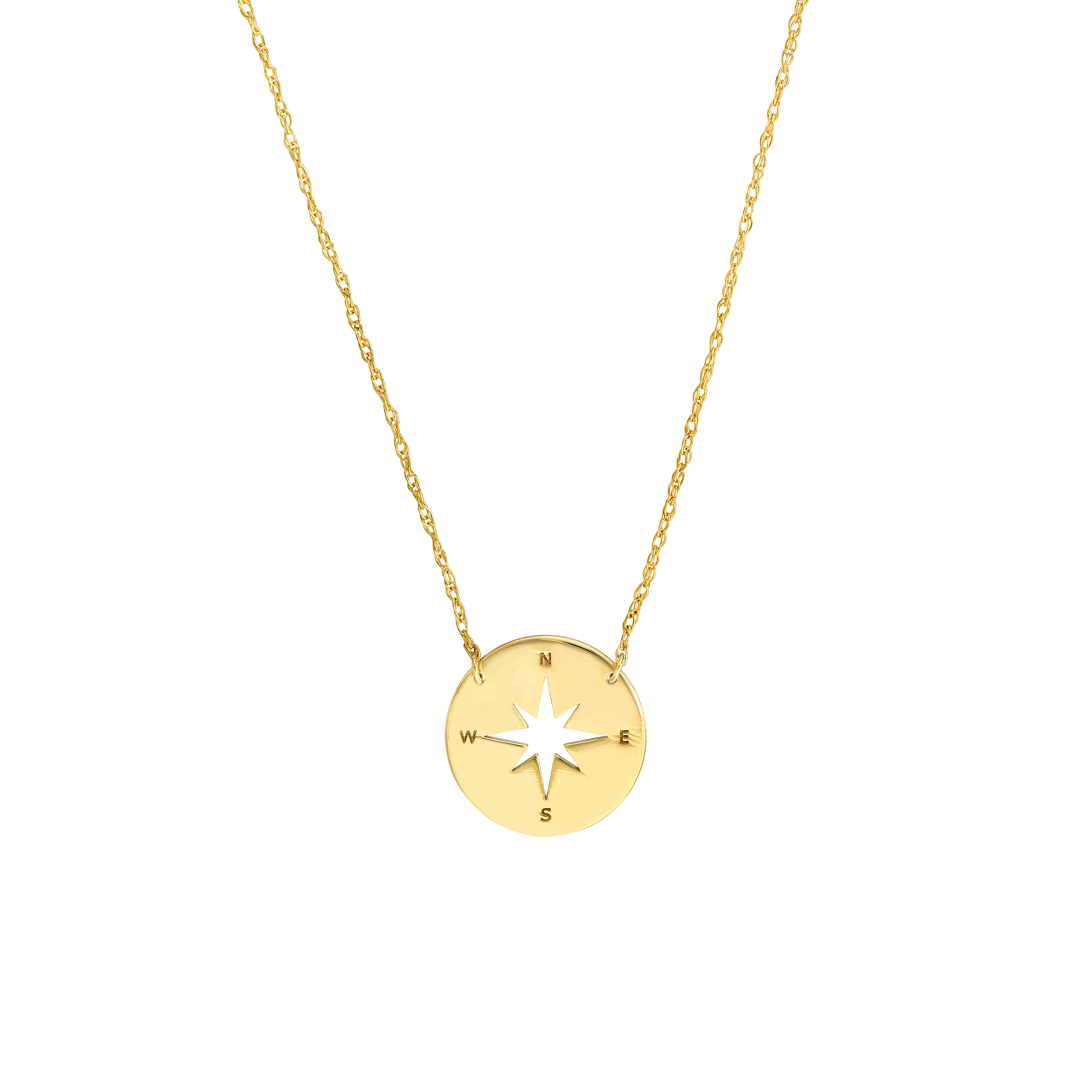 Mini Compass Star Gold Necklace