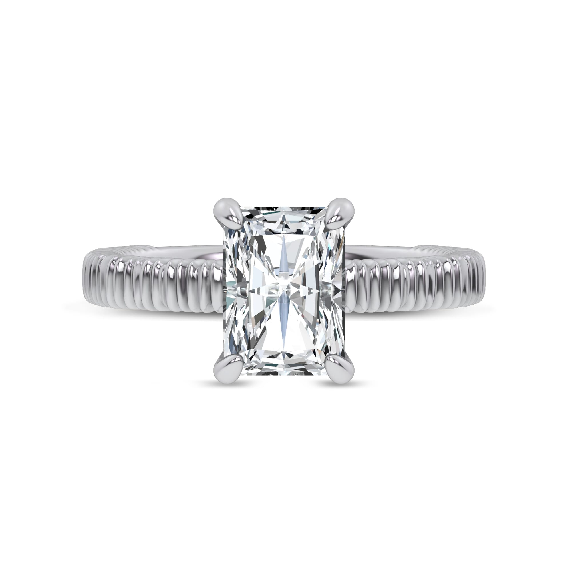 Ruche Solitiare Engagement Ring by Christian Siriano