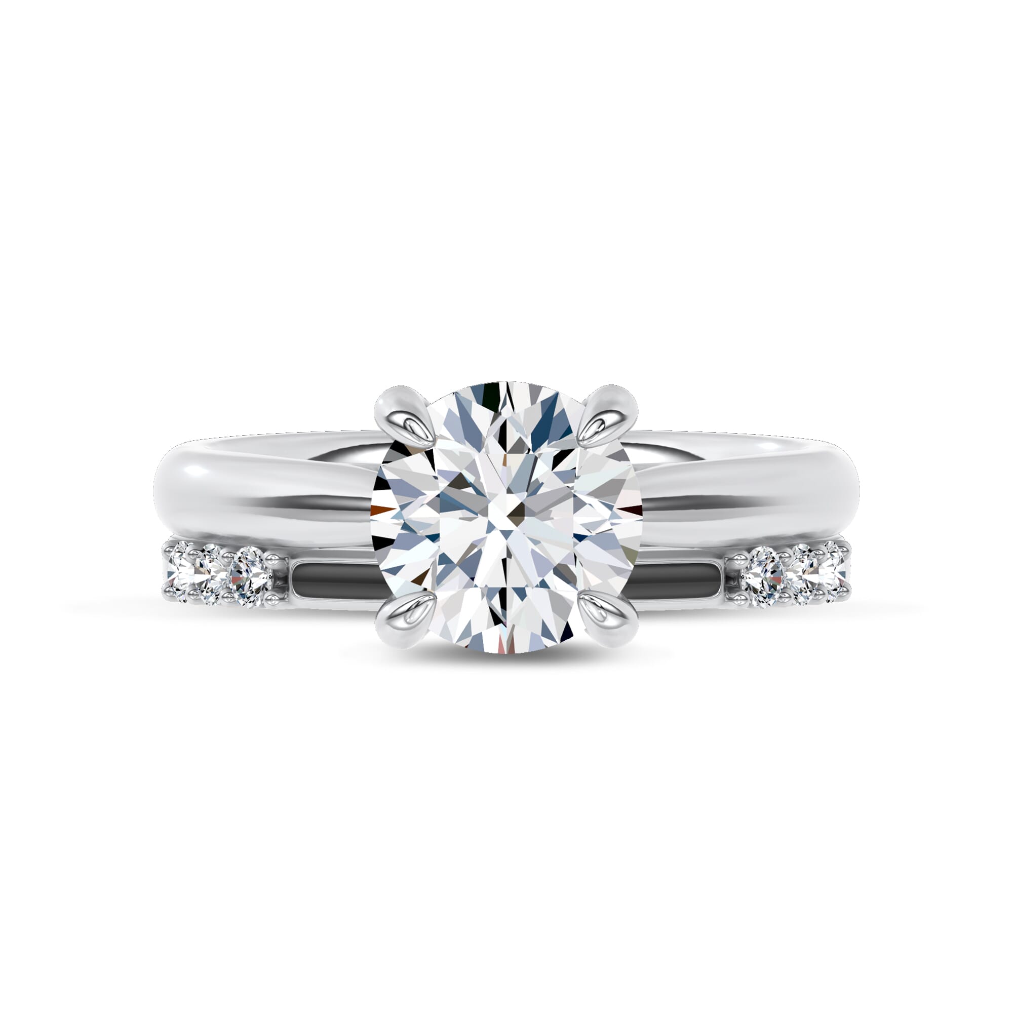 Fiora Black Ceramic Diamond Band by Christian Siriano