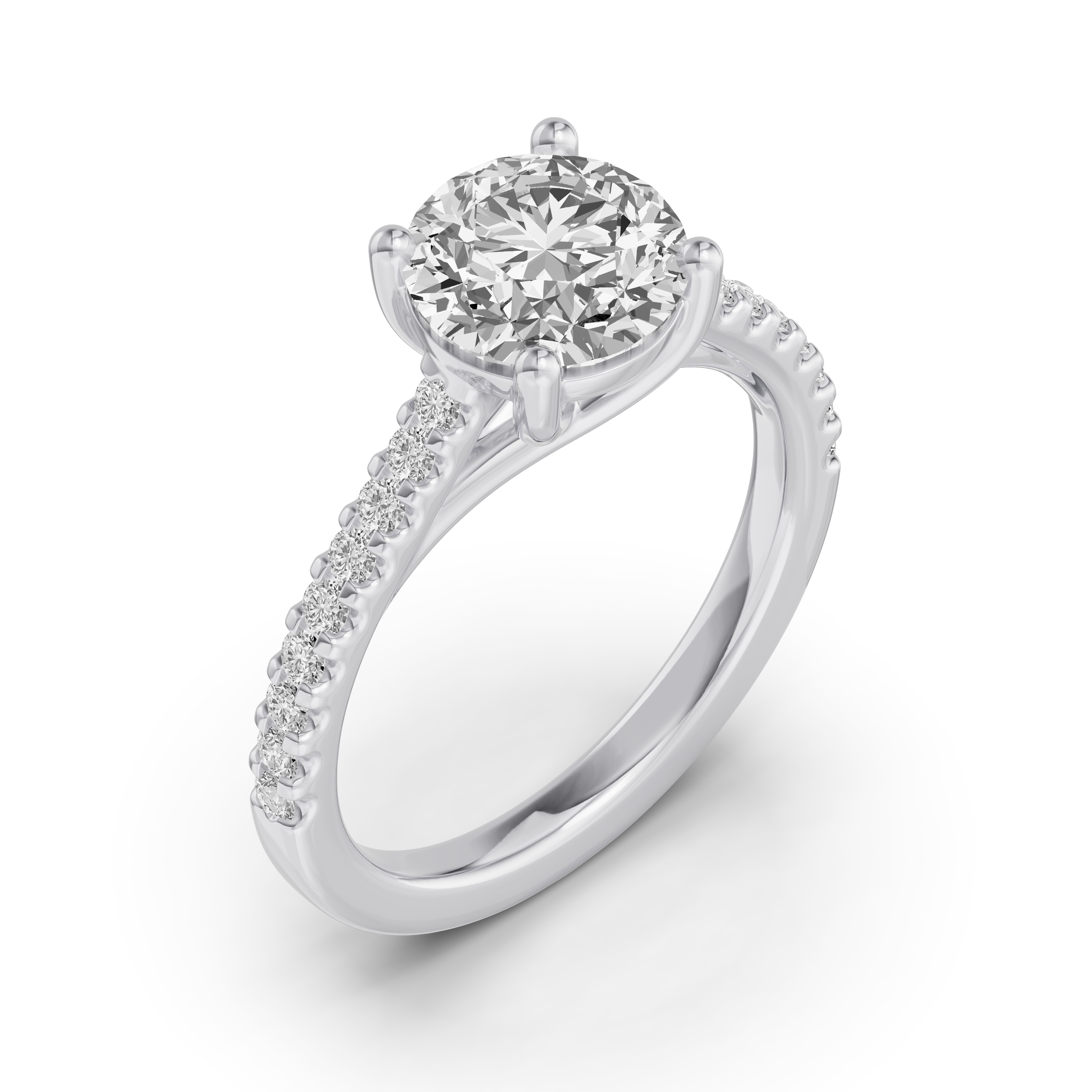 Trevi Cathedral Trellis Pave Engagement Ring (1.8mm)