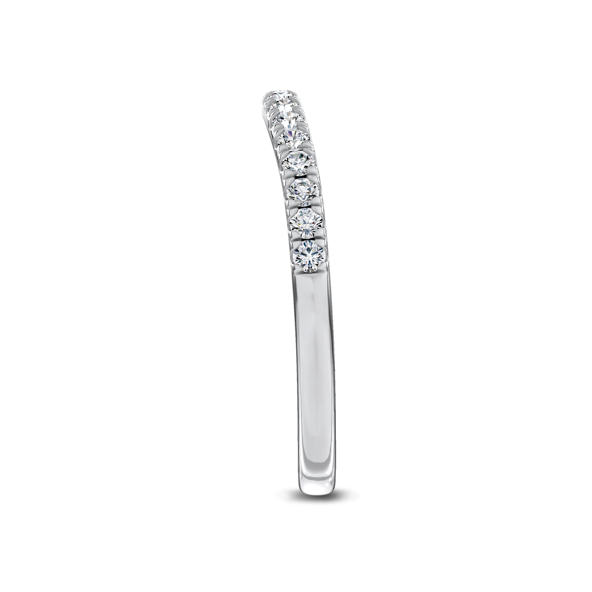 Classic Contoured Pave Band by Christian Siriano