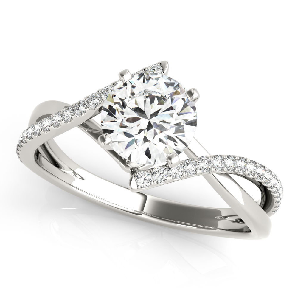Bristol Contemporary Pave Diamond Engagement Ring