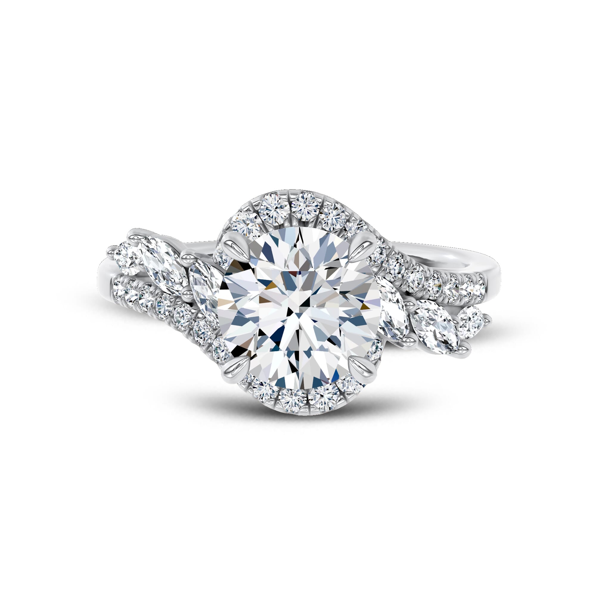 Envol Pave Engagement Ring by Christian Siriano