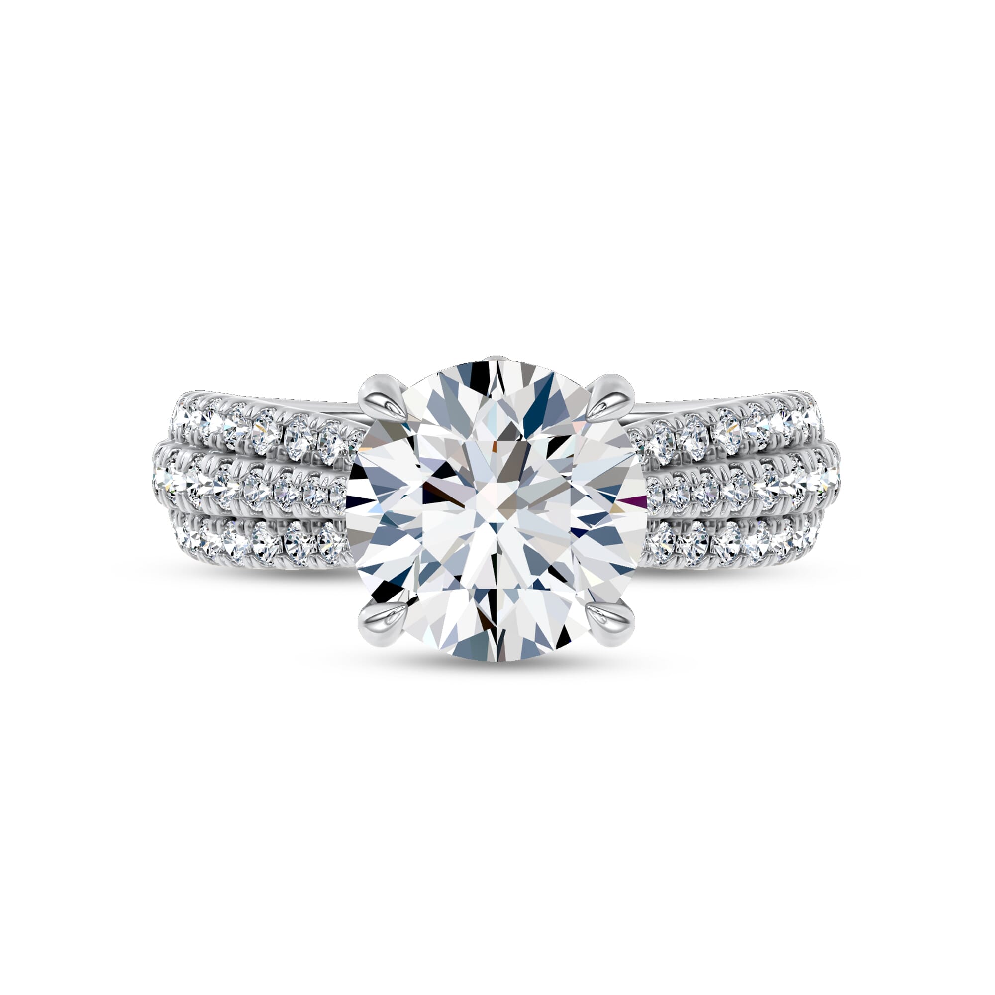 Serenade Petal Pave Engagement Ring by Christian Siriano
