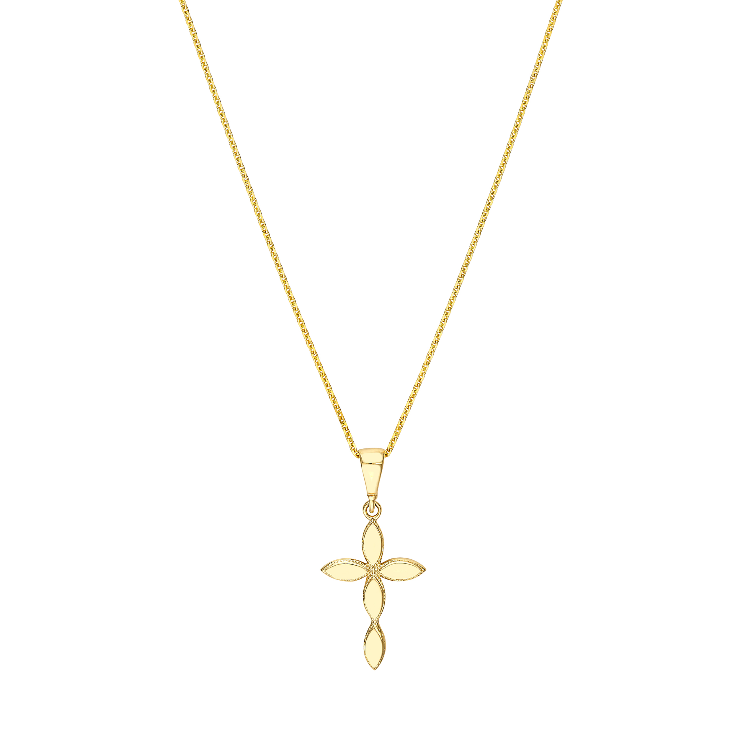 Marquise Cross Gold Necklace