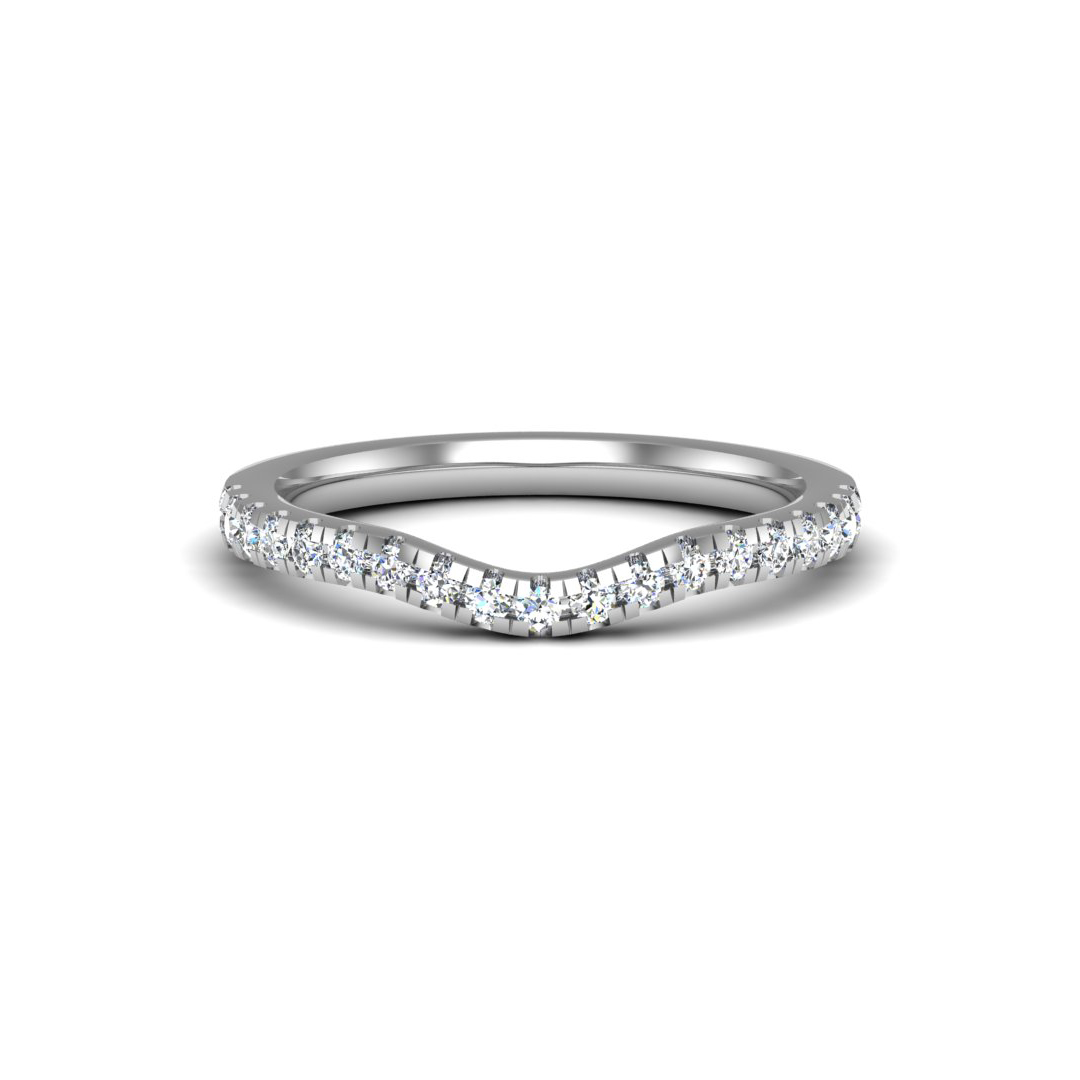 Olivia Knife Edge Pave Band