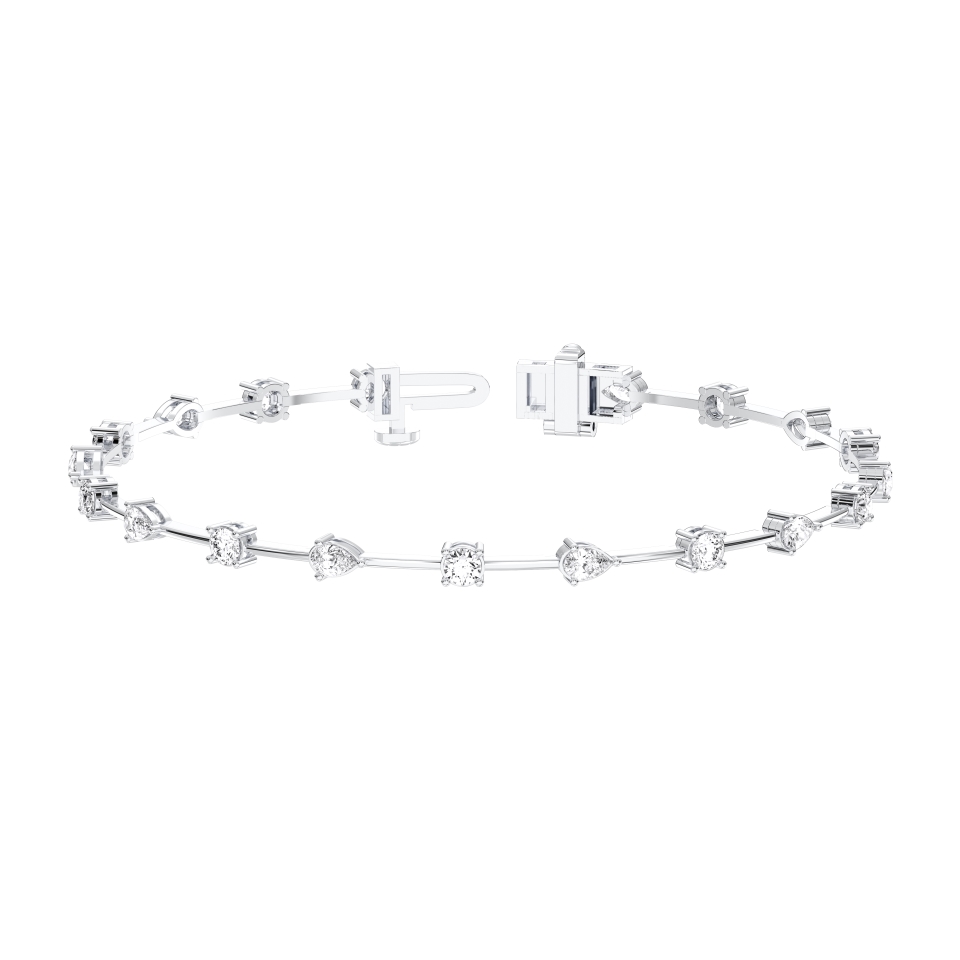 Lyric Diamond Bar-Link Bracelet