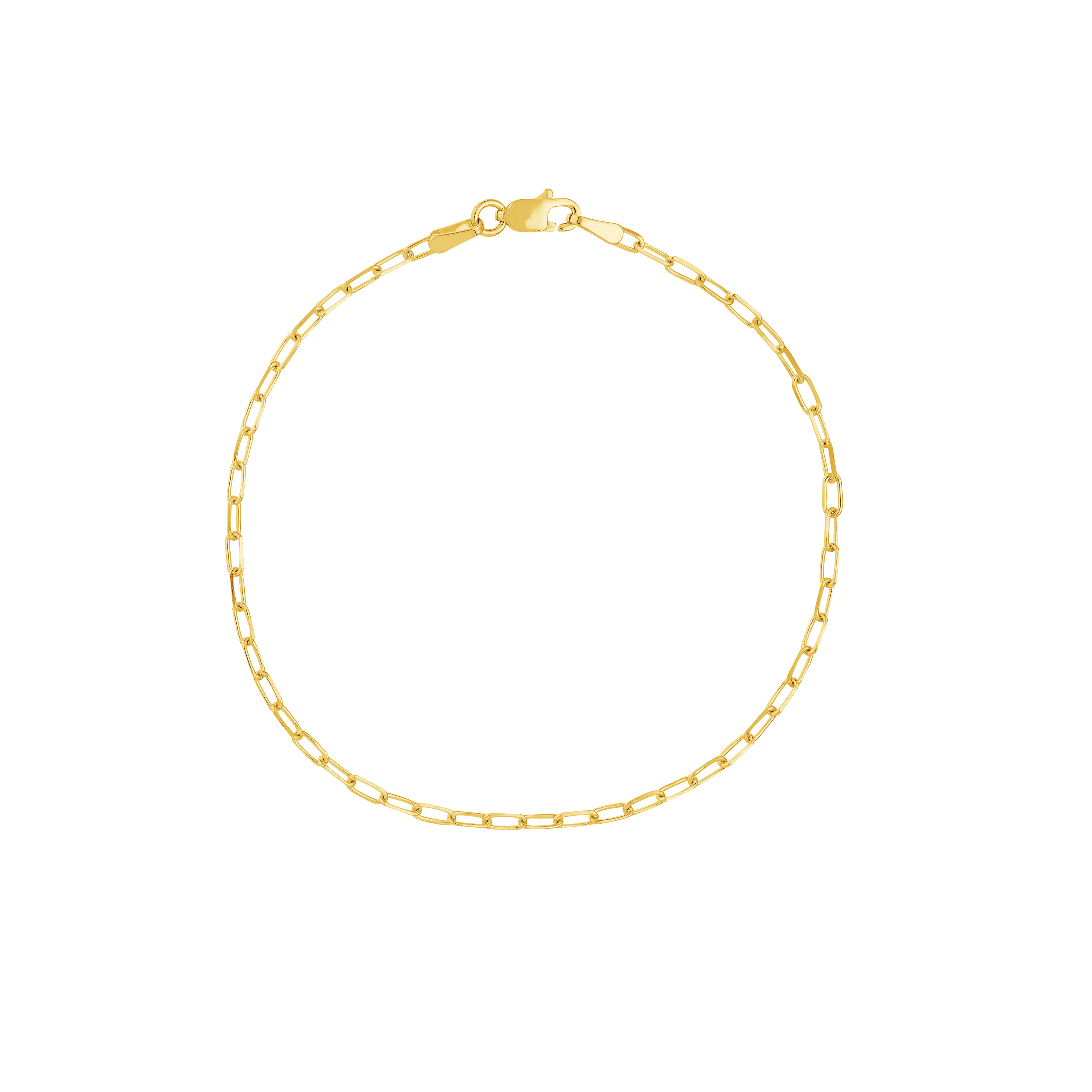 Paper Clip Chain Bracelet, 7.25 inches)