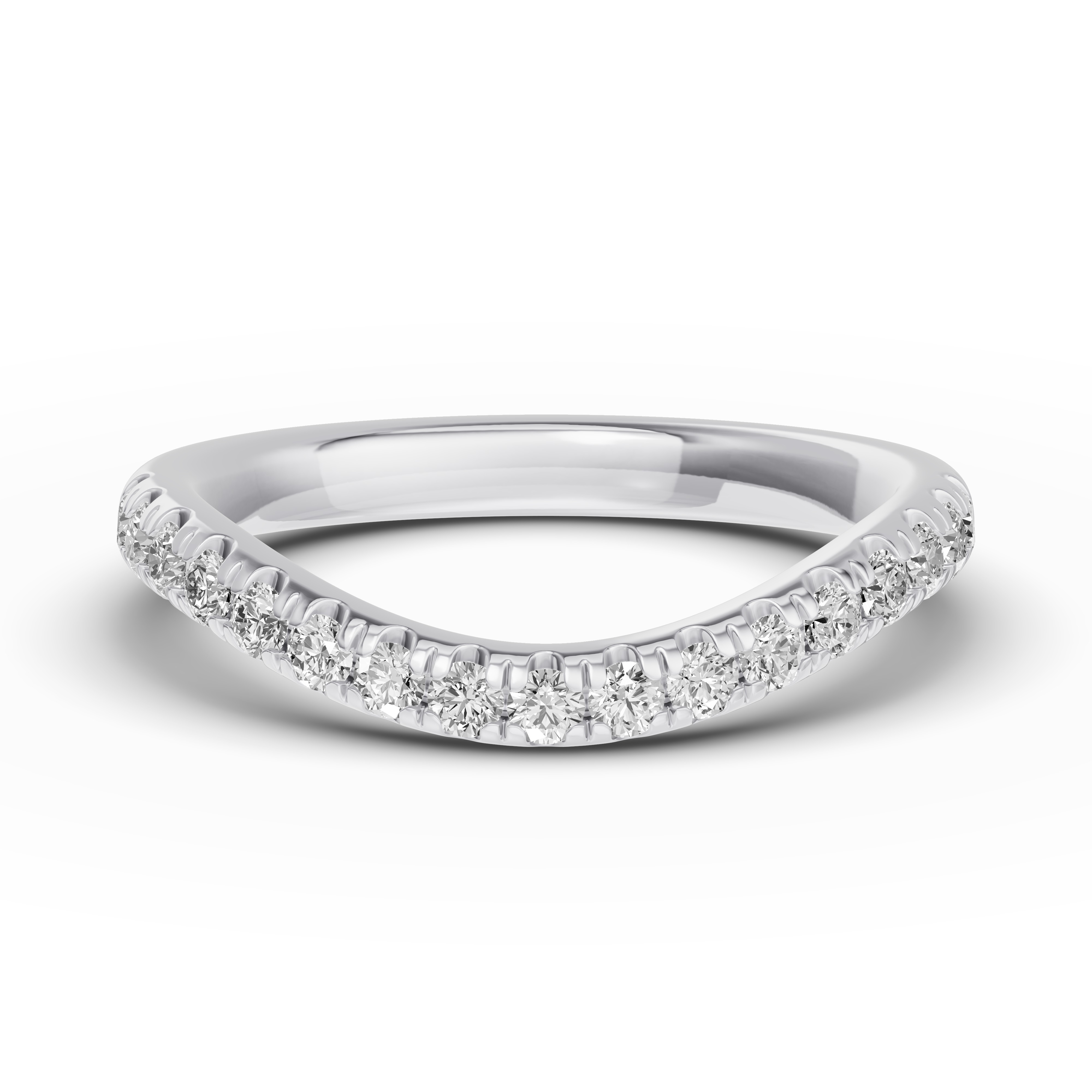 Classic Contoured Pave Lab Band (0.44 ct. tw.)