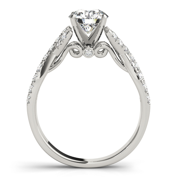 Azula 2 Row Pave Diamond Engagement Ring