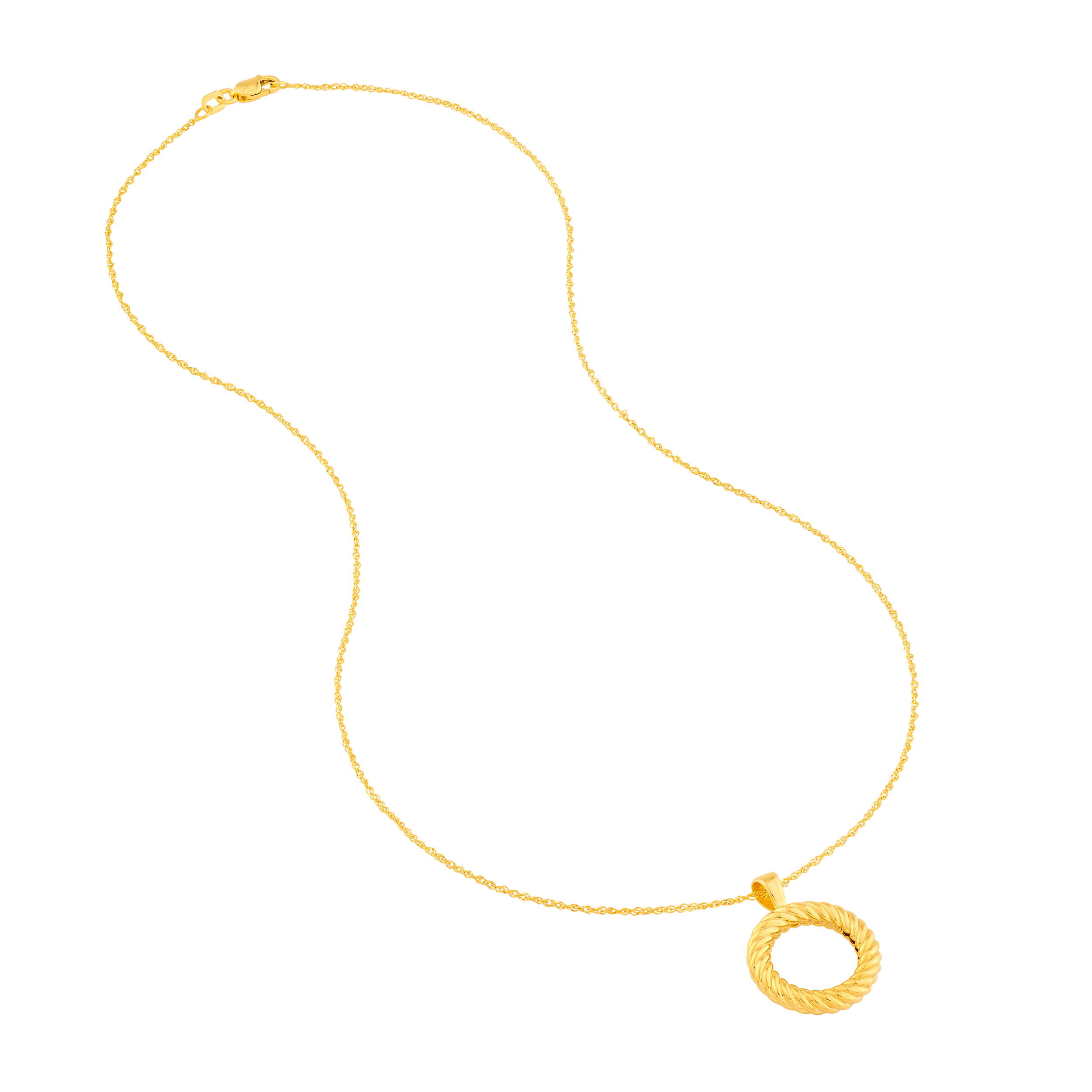 Rope Circle Gold Necklace