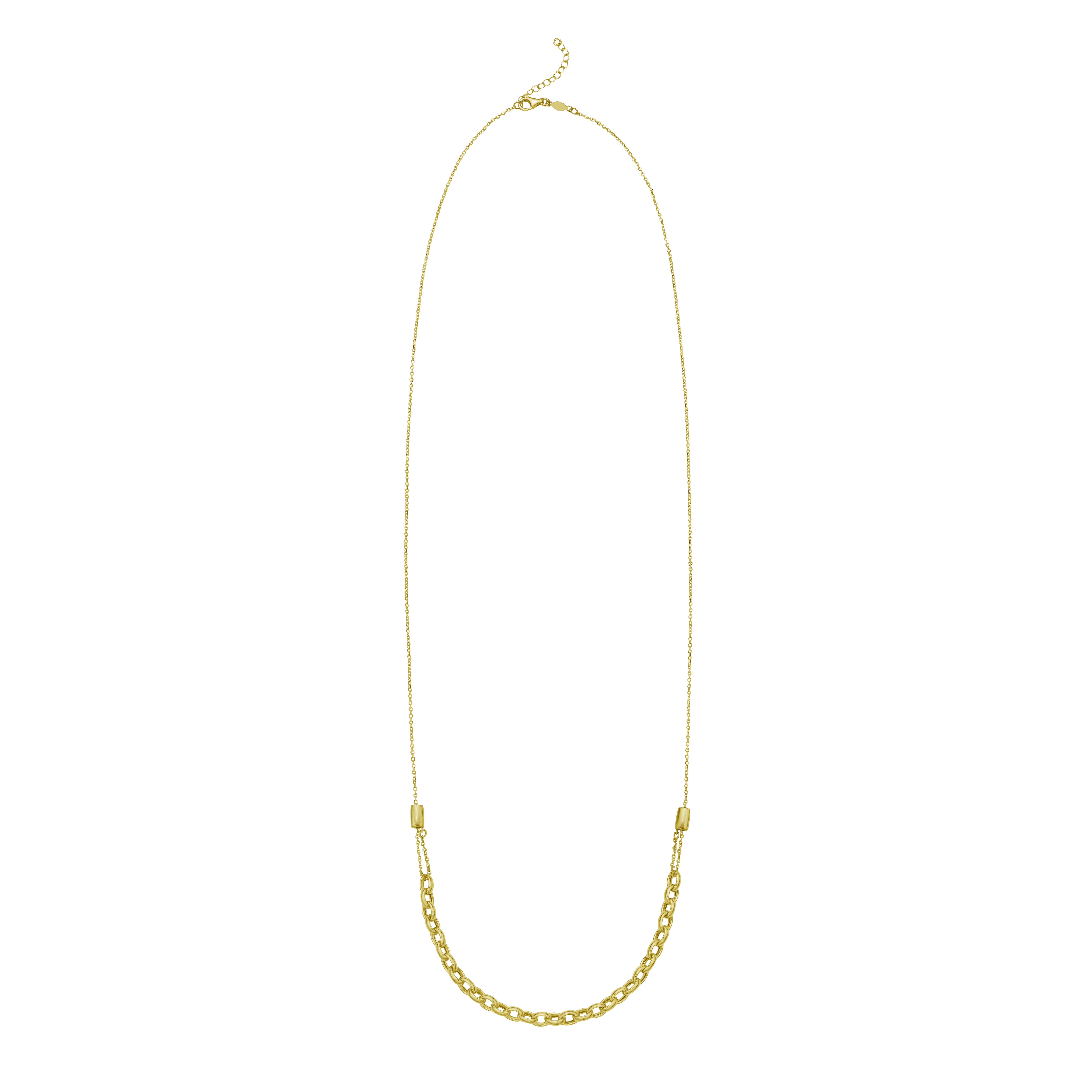 Rolo Link Chain Adjustable Necklace