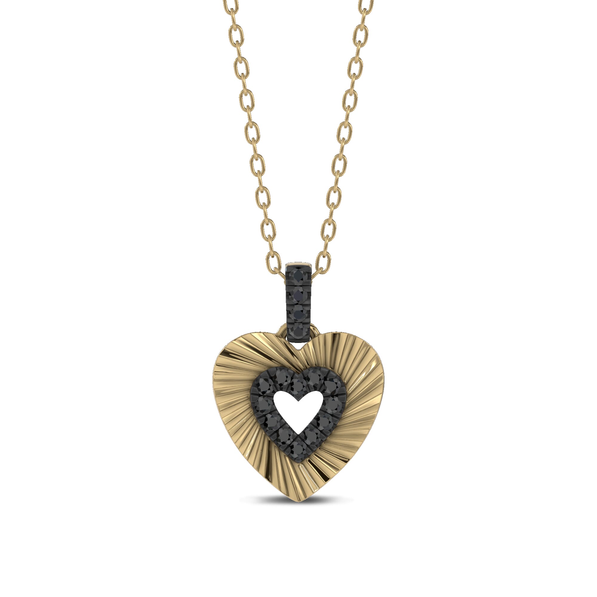 Midnight Noir Radiant Heart Necklace By Christian Siriano