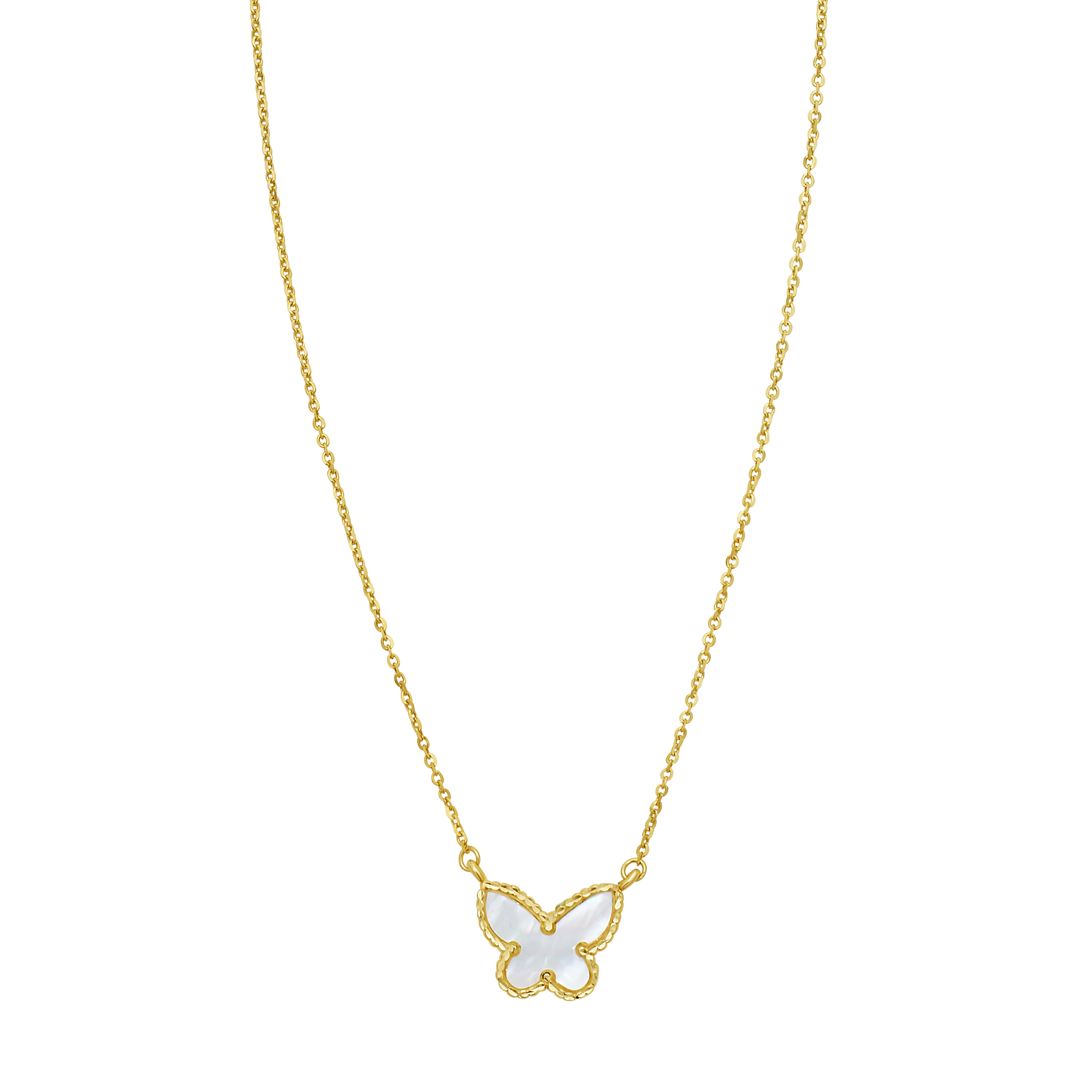 Butterfly Mother Of Pearl Necklace