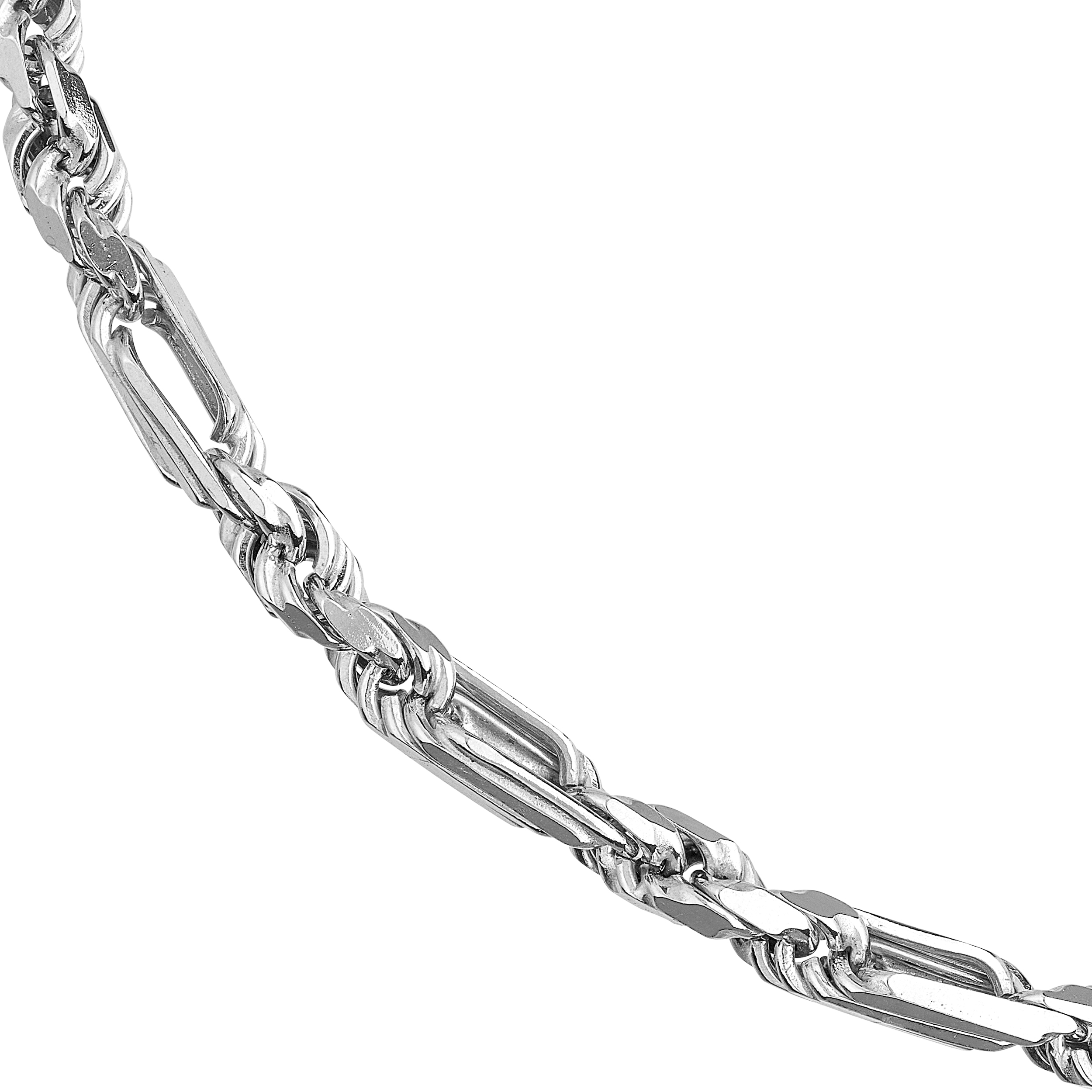 Twisted Figaro Silver Necklace (18")