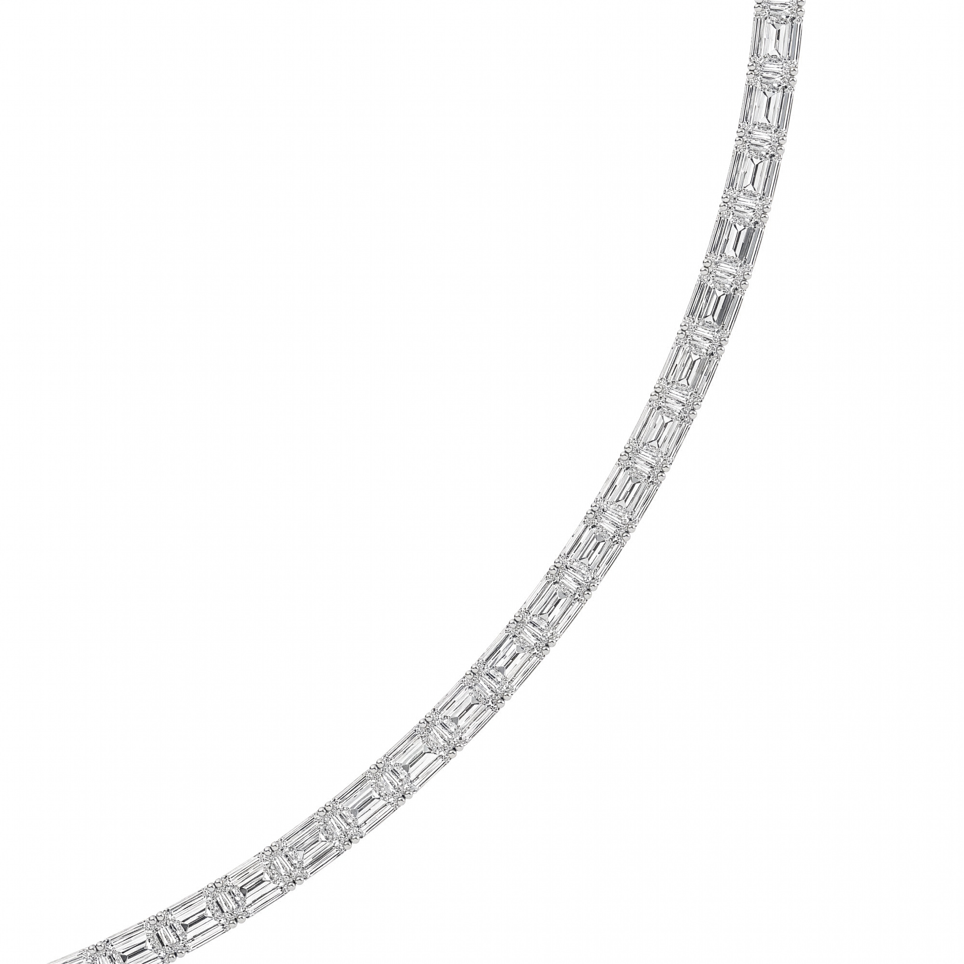 Adjustable Emerald-Cut Lab Diamond Eternity Necklace (29.00 ct. tw.)