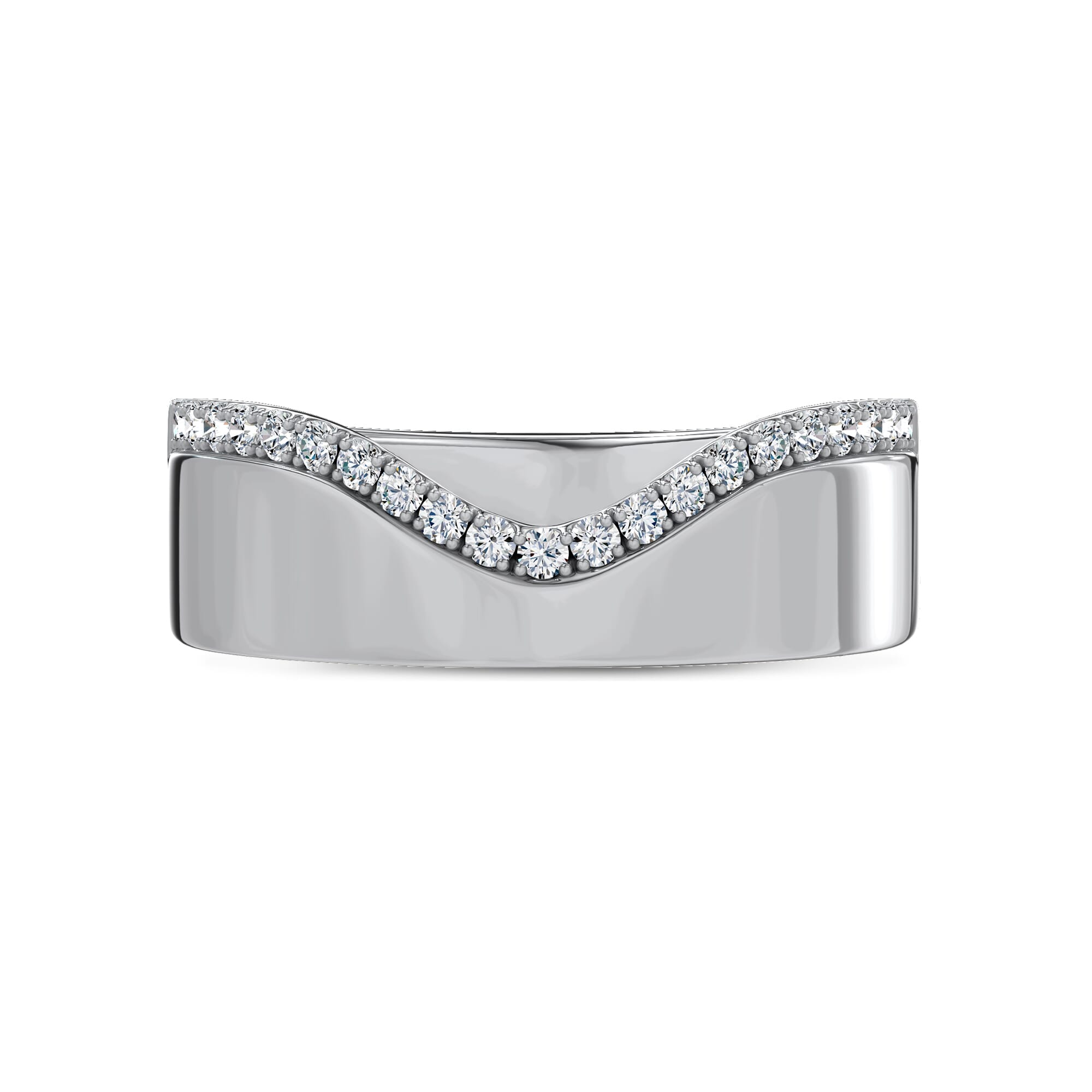 Costa Wide Pave Diamond Band