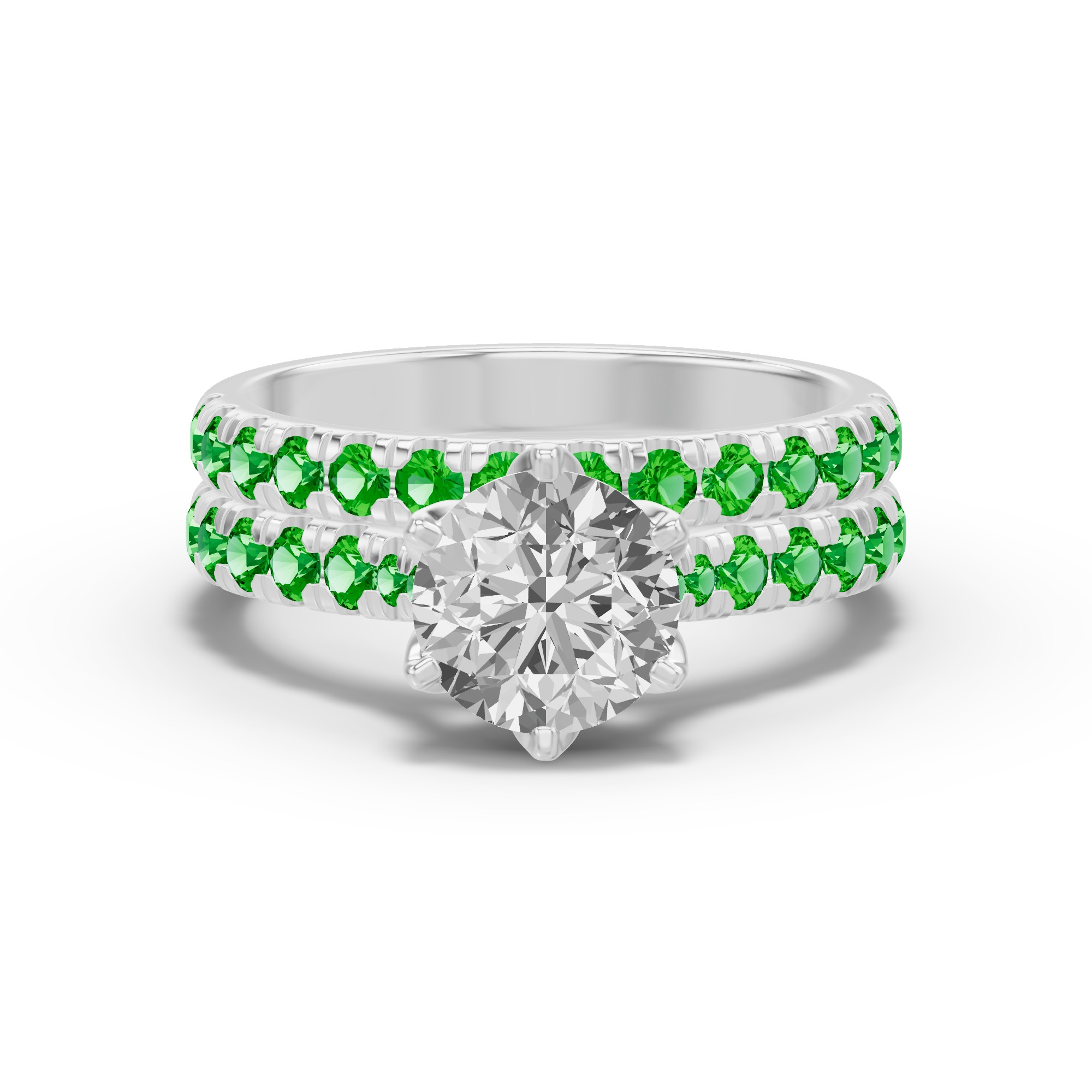 Marigold Royale Pave Tsavorite Band