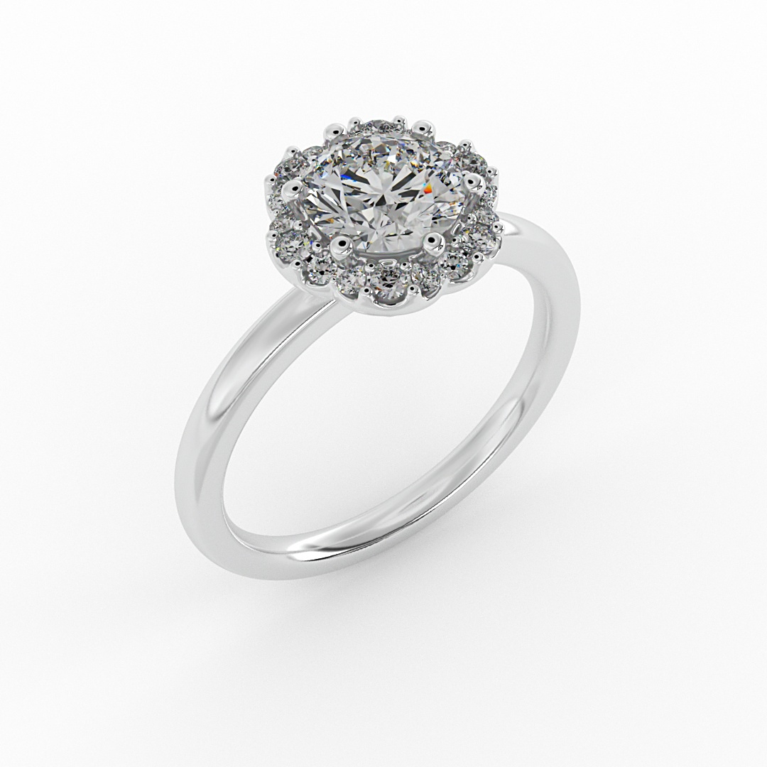 Samara Halo Engagement Ring