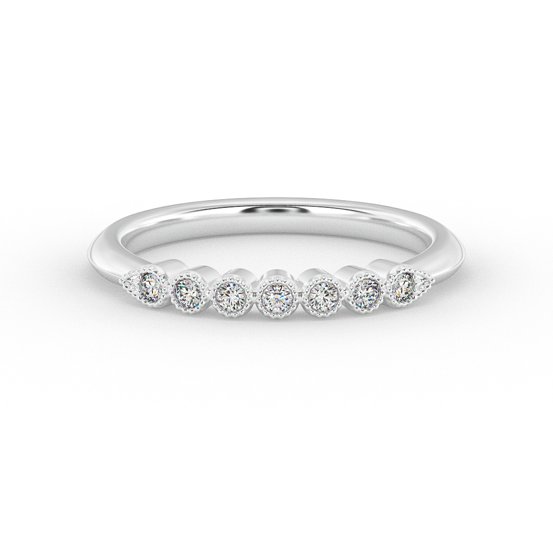 Serenity Milgrain Diamond Band