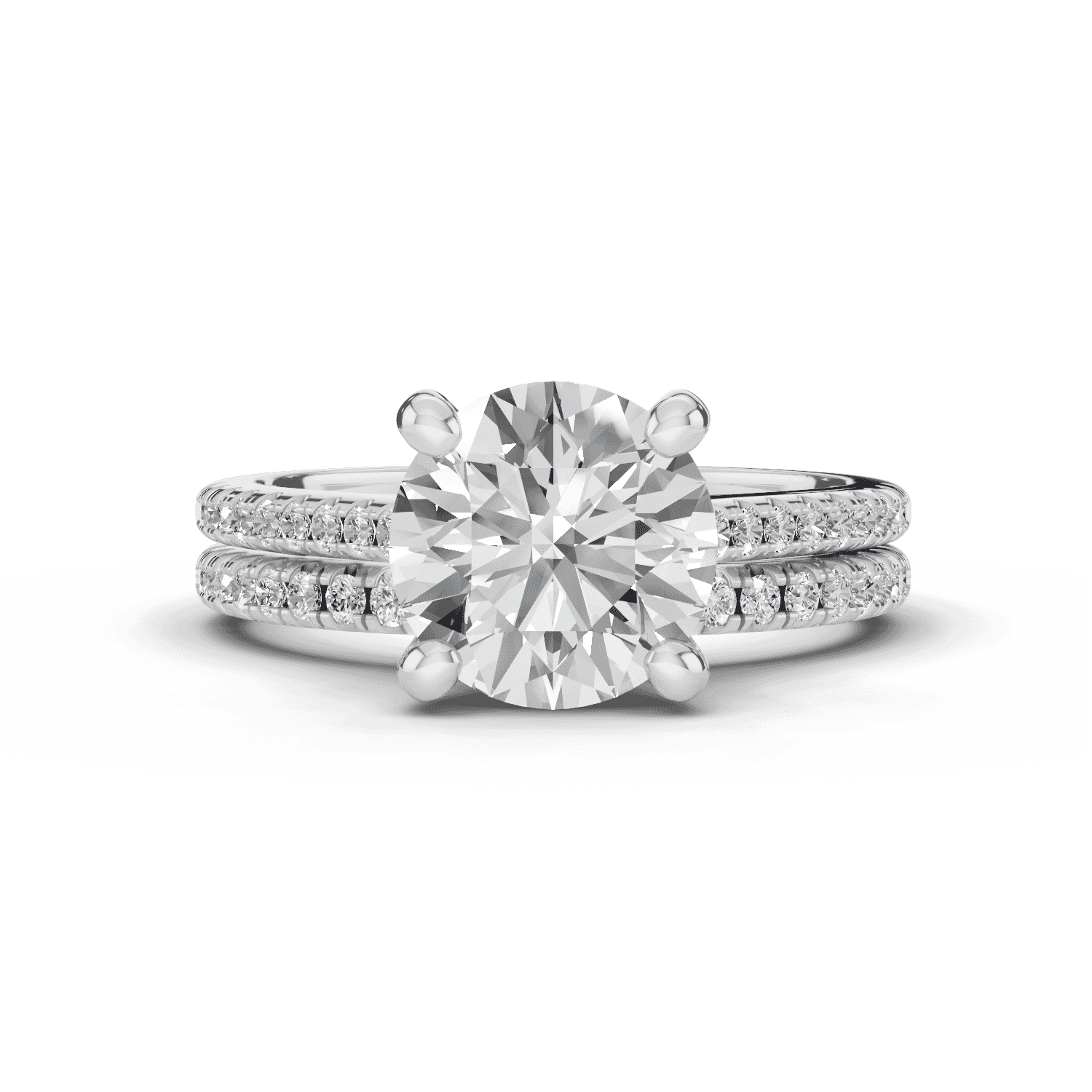 Tradition Pave Cathedral Engagement Ring (.15ct. tw.)
