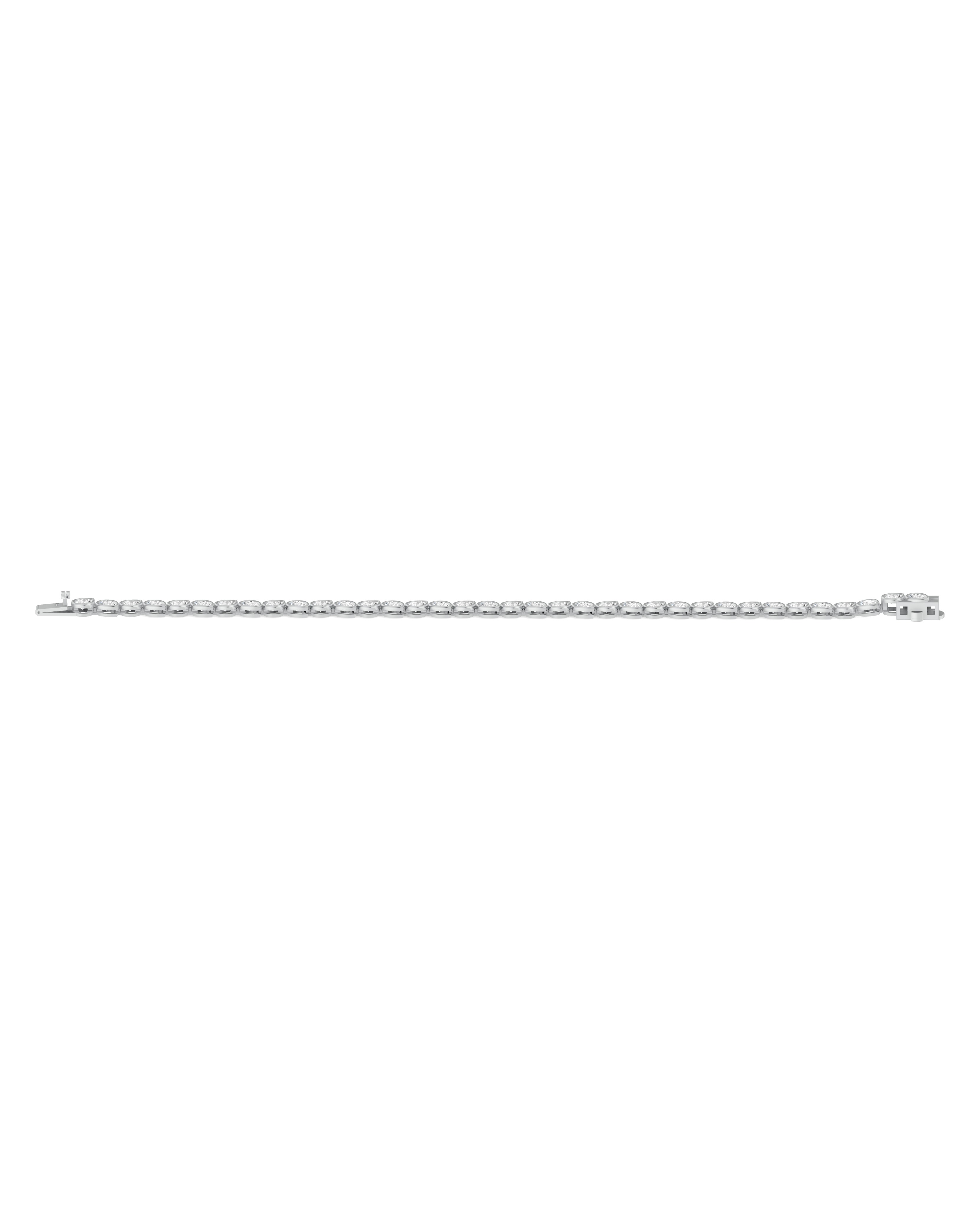 Dimensional Bezel Pear Diamond Tennis Bracelet