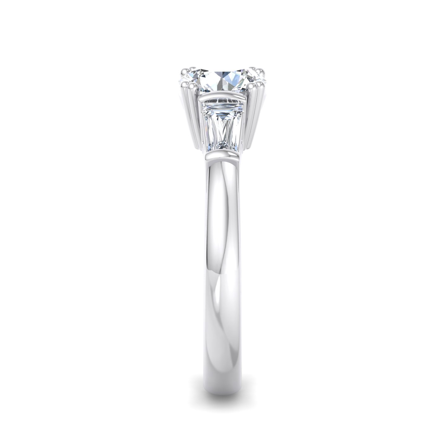 Halle Tapered Baguette Engagement Ring