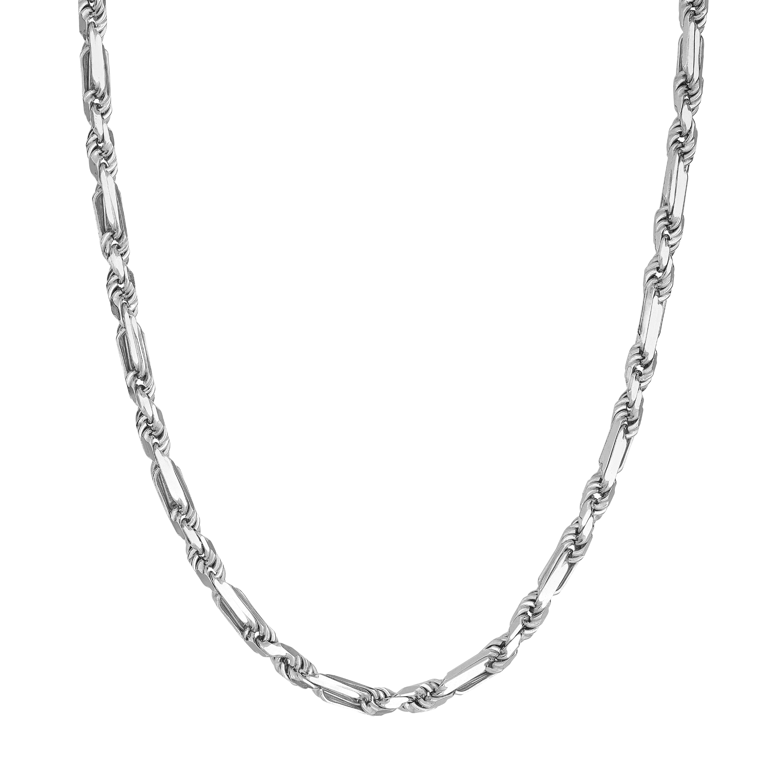 Twisted Figaro Silver Necklace (18")