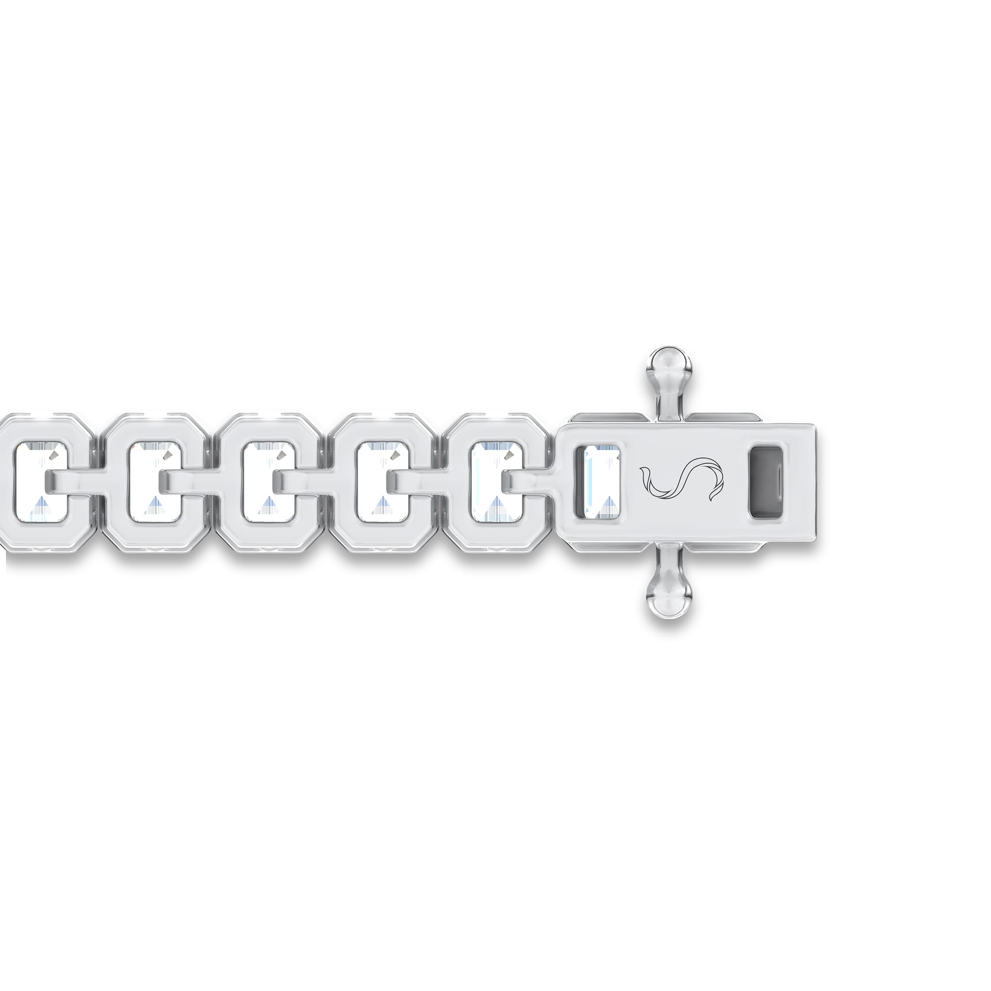 Illume Emerald Bezel Diamond Tennis Bracelet by Christian Siriano
