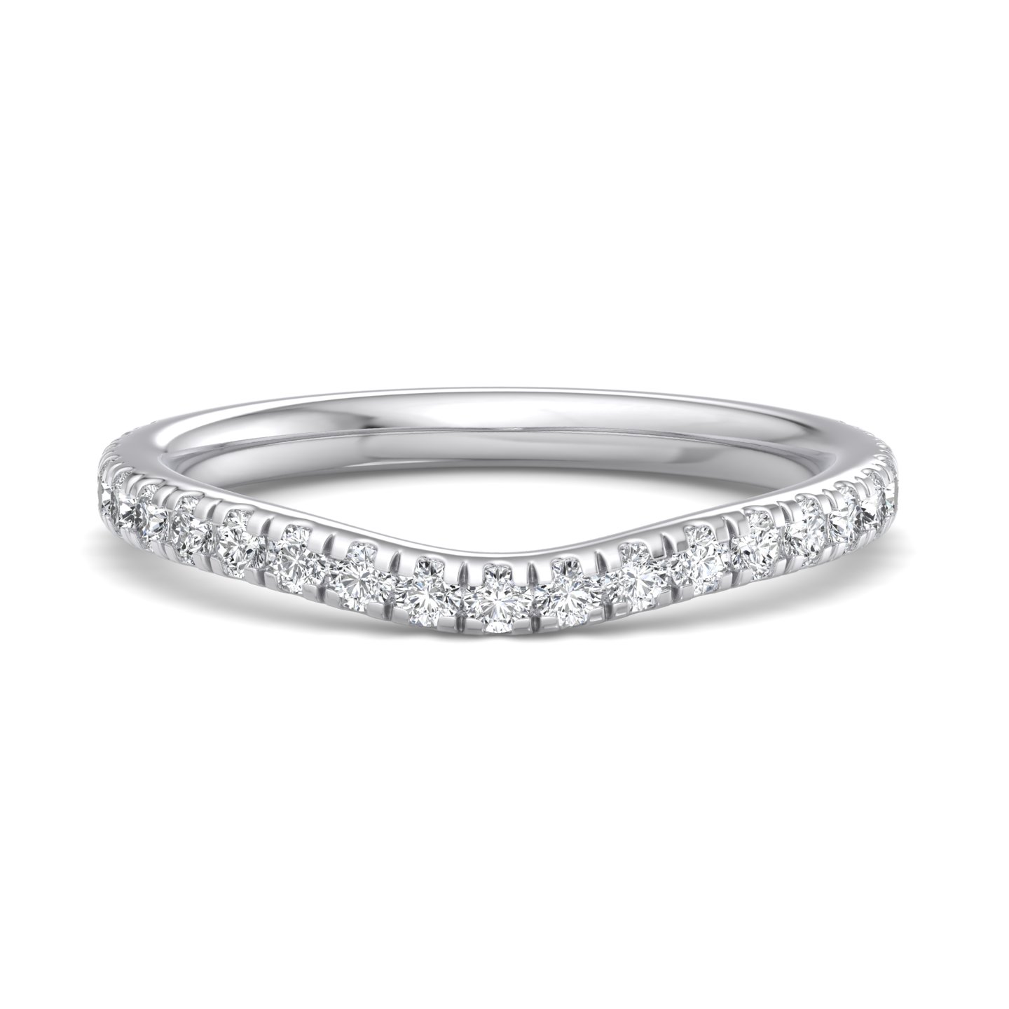 Lylah Curved Pave Band