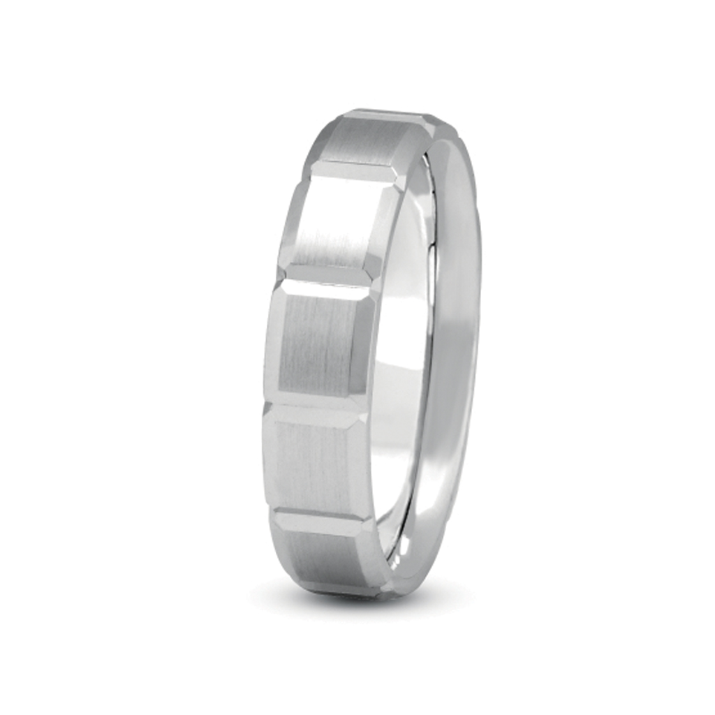 Step Cut Carved Band (4mm)