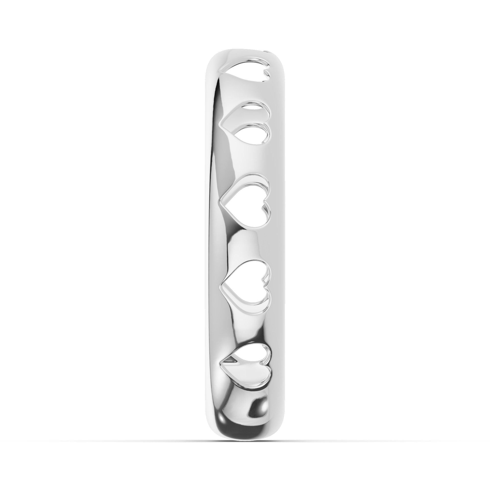 Eternity Heart Cutout Silver Band