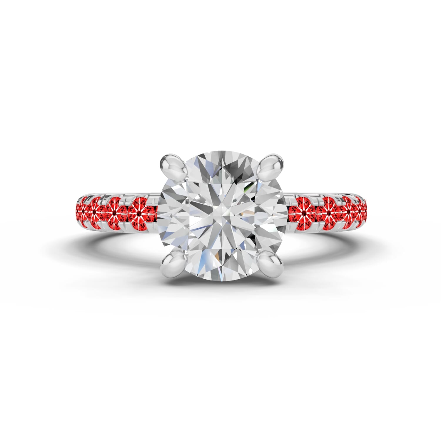 Signature Hearts and Arrows Hidden Halo Pave Engagement Ring (1/2ct. tw.)