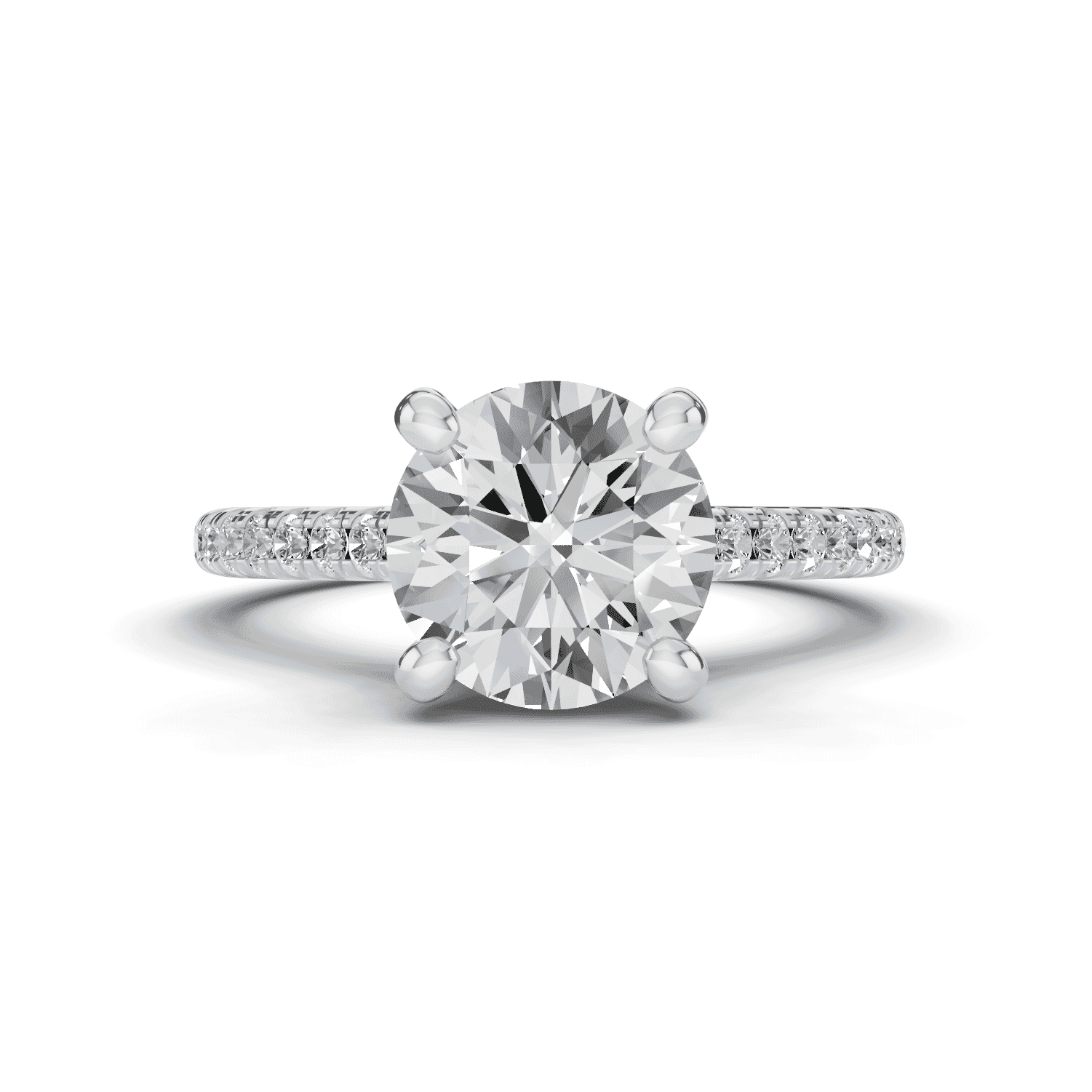 Signature Hearts and Arrows Classic Hidden Halo Cathedral Engagement Ring (.30ct. tw.)