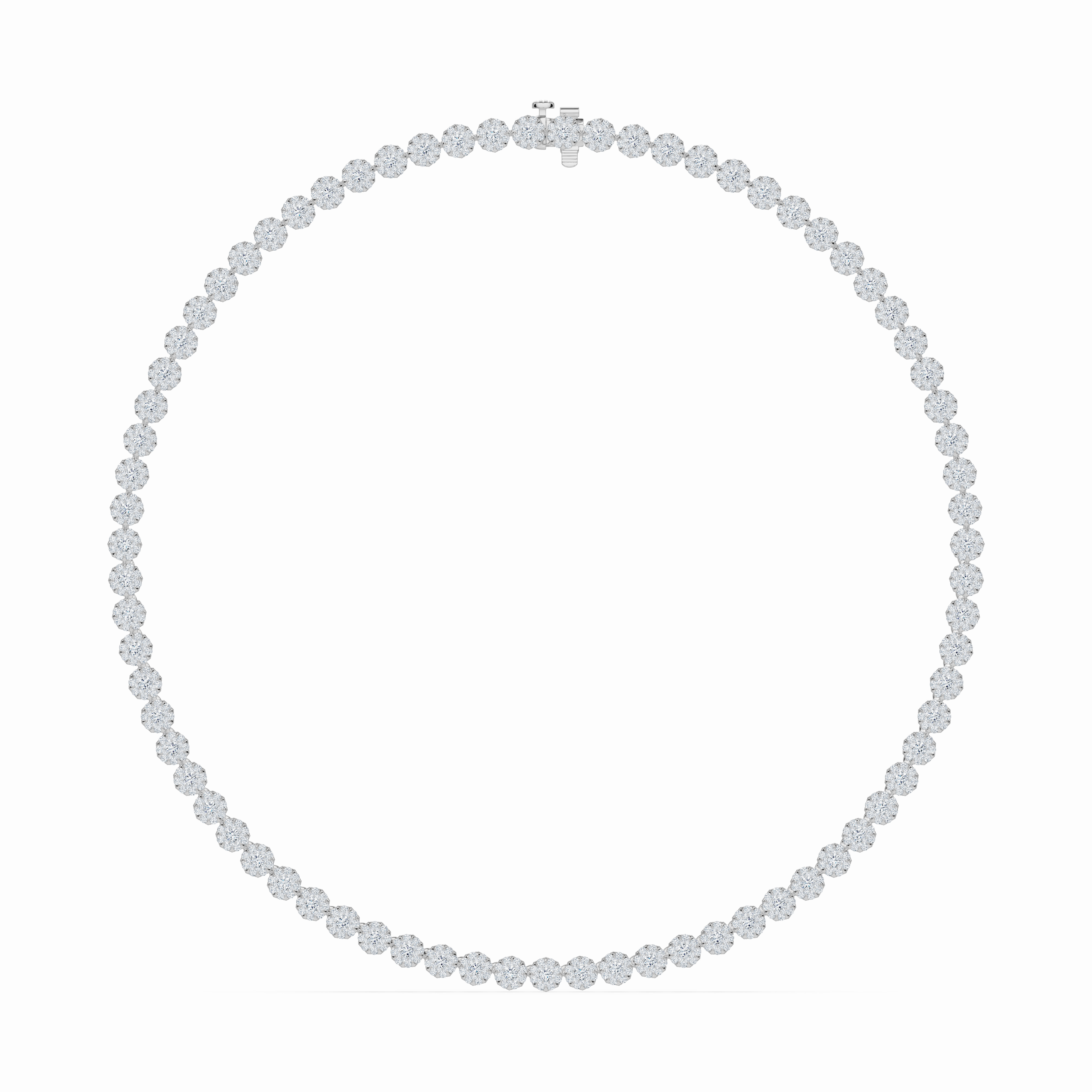 Double Halo Diamond Necklace (10 ct. tw.)