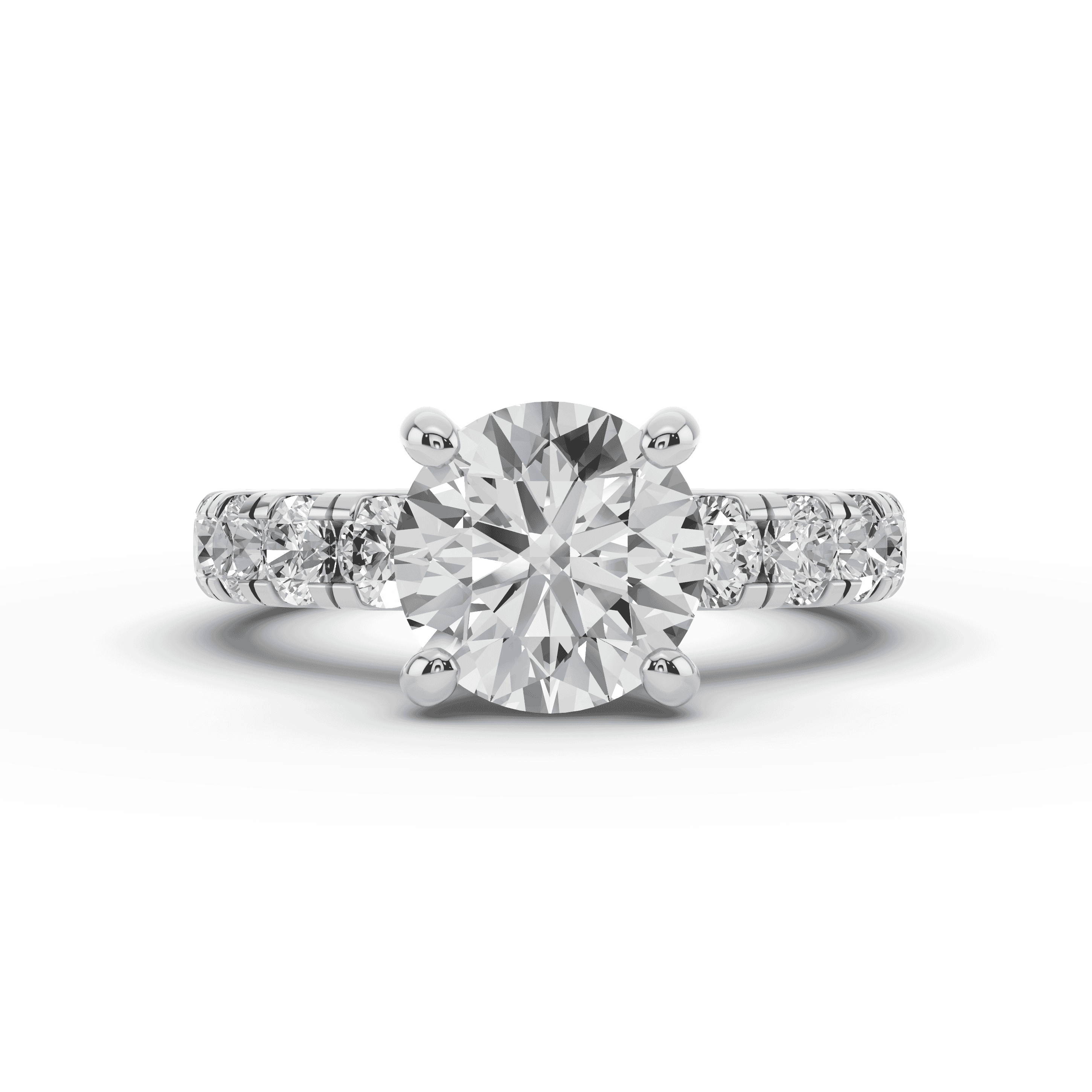Tradition Pave Euroshank Engagement Ring