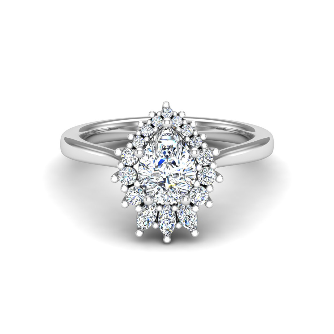 Talia Celestial Halo Engagement Ring